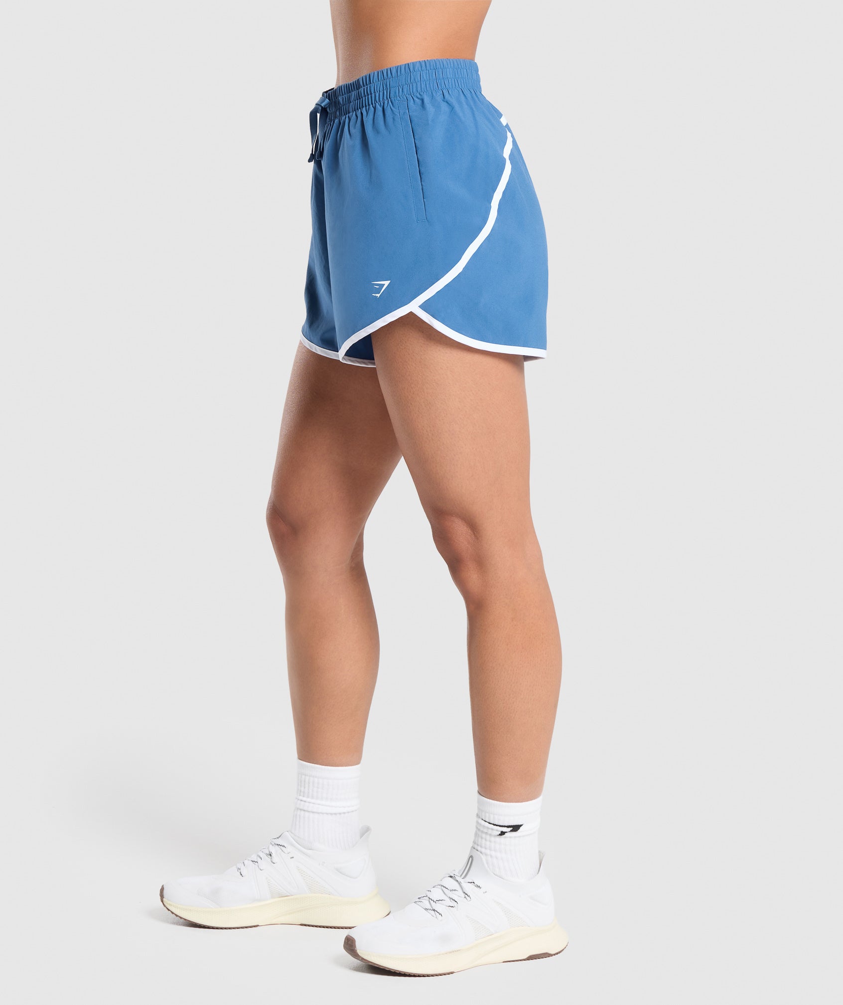 Training Contrast Loose Shorts 4" in Core Blue - view 3