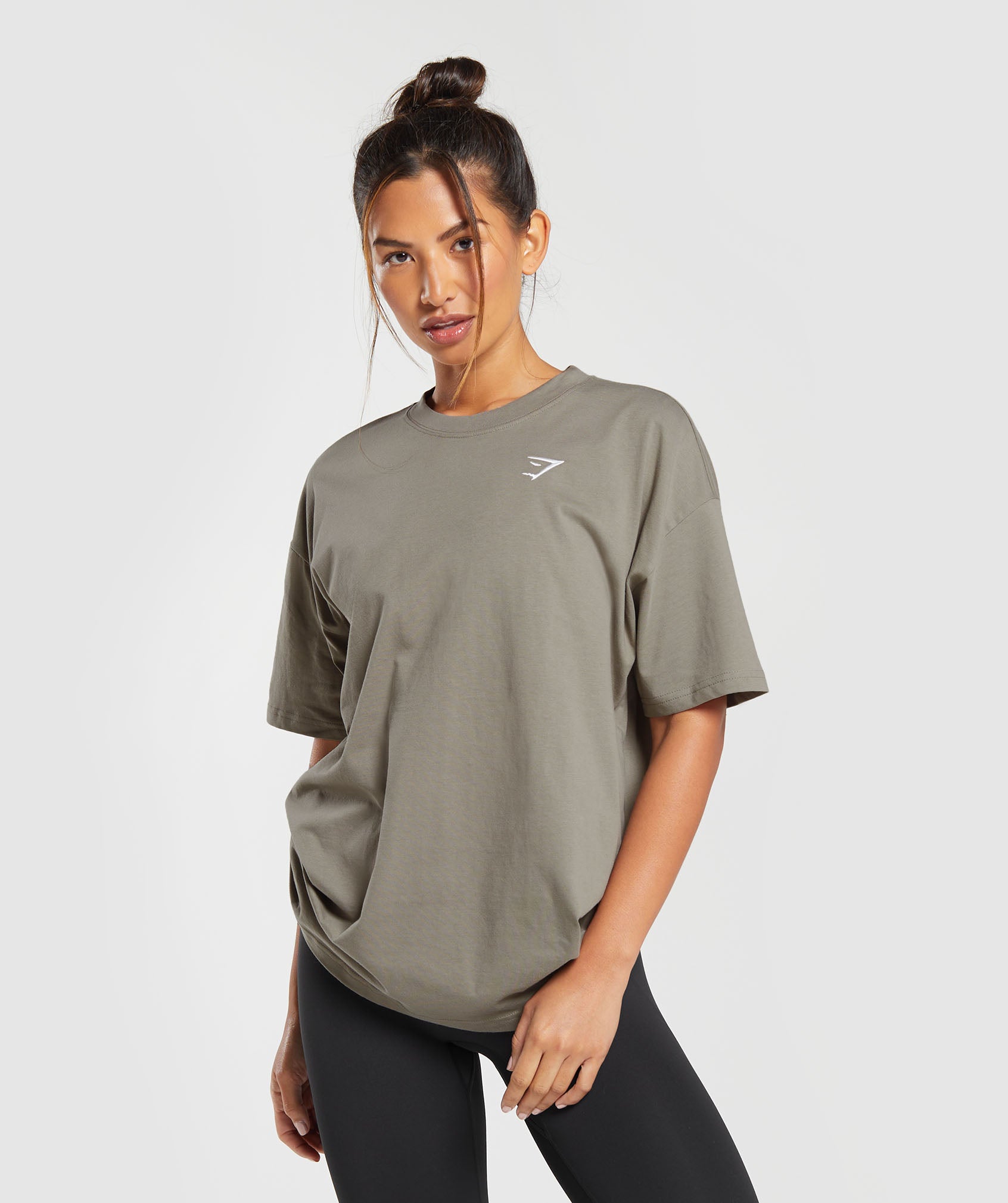 Training Oversized T-Shirt in Linen Brown - view 1
