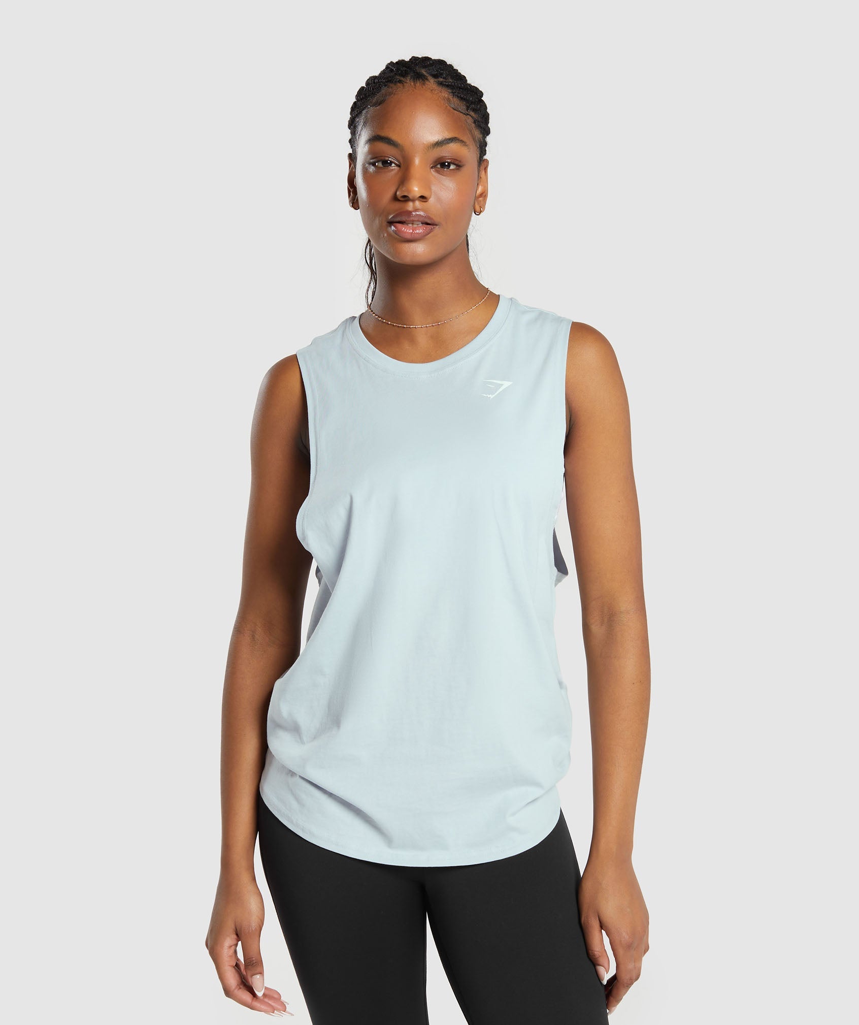 Gymshark Lifting Essential Cotton Tank - Base Green