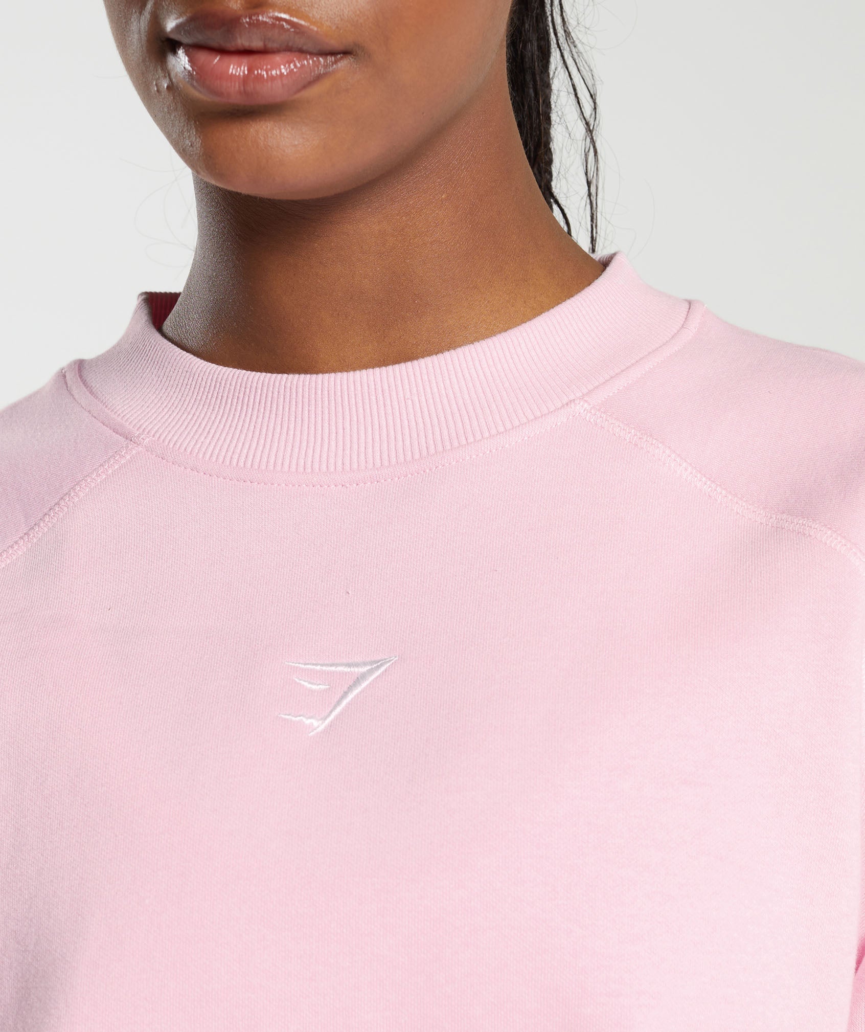 Training Oversized Fleece Sweatshirt in Dolly Pink - view 5