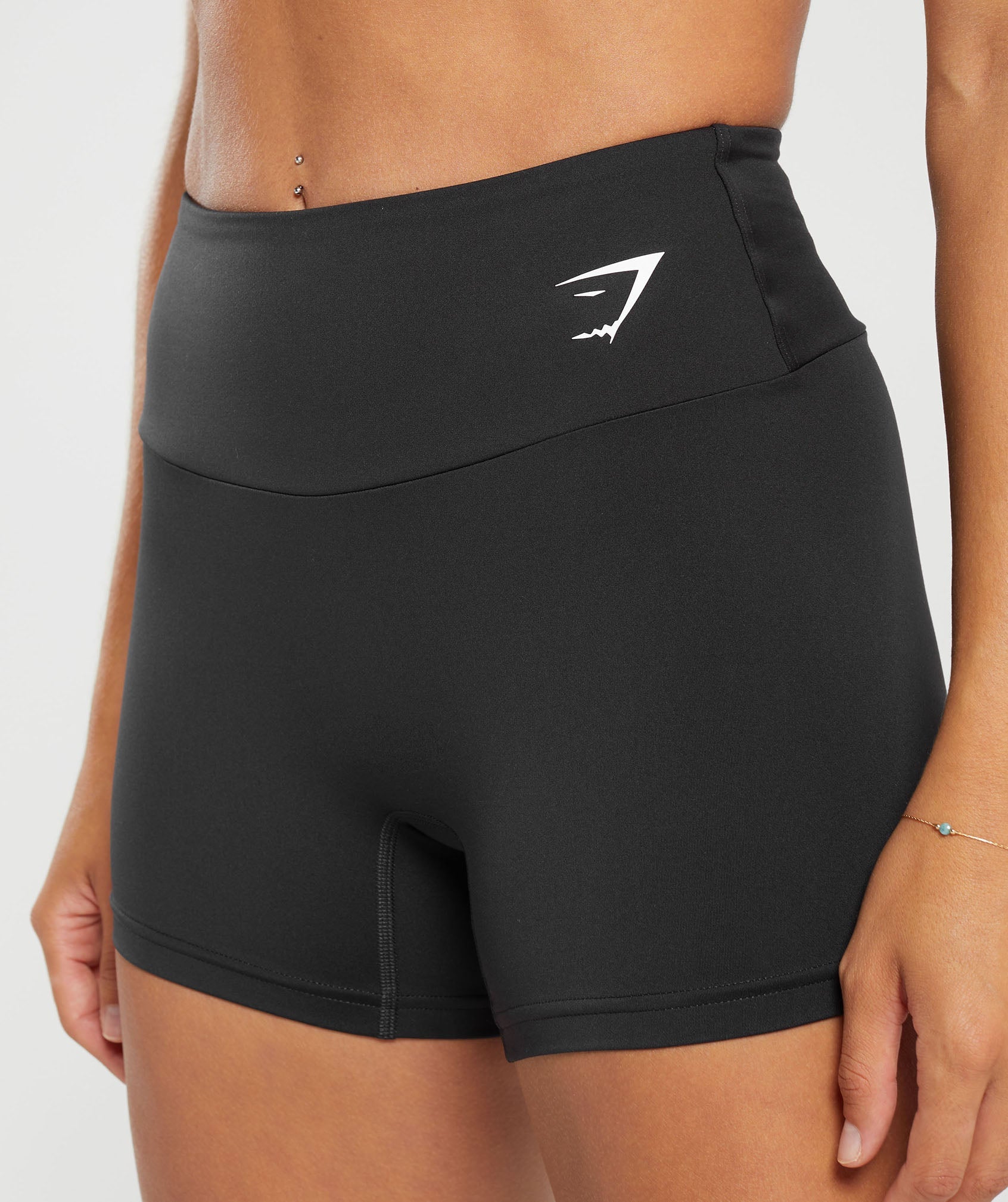 Buy Gymshark women brand logo pull on boy short underwear black Online