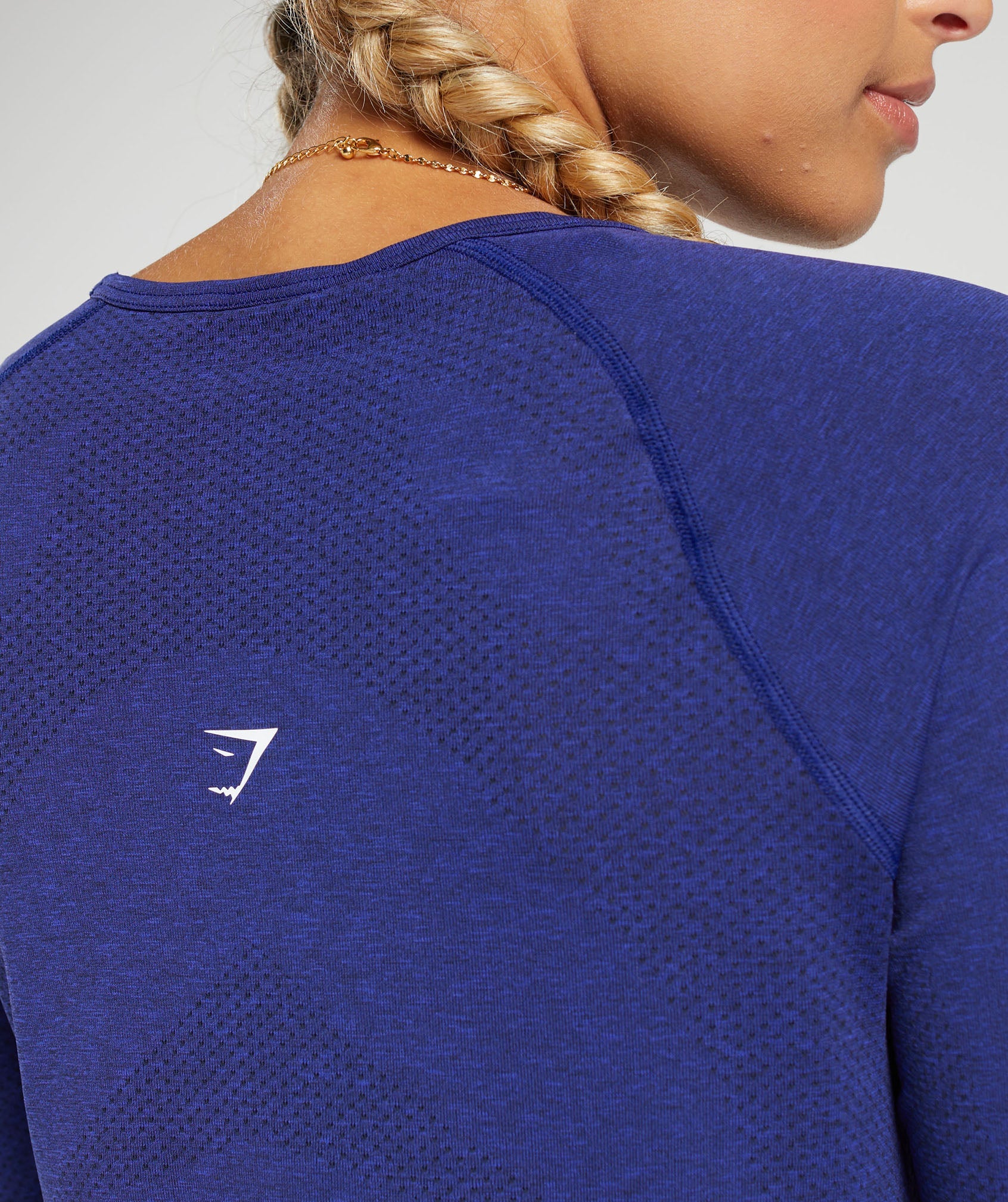 Vital Seamless 2.0 Light Long Sleeve Top in GS Cobalt Purple Marl - view 6