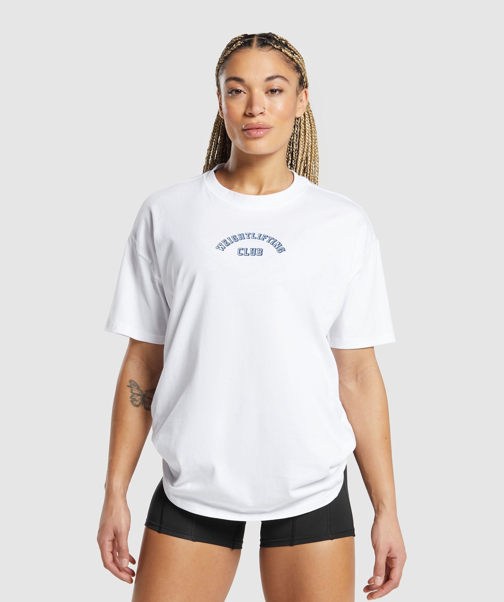 Weightlifting Oversized T-Shirt in White - view 1