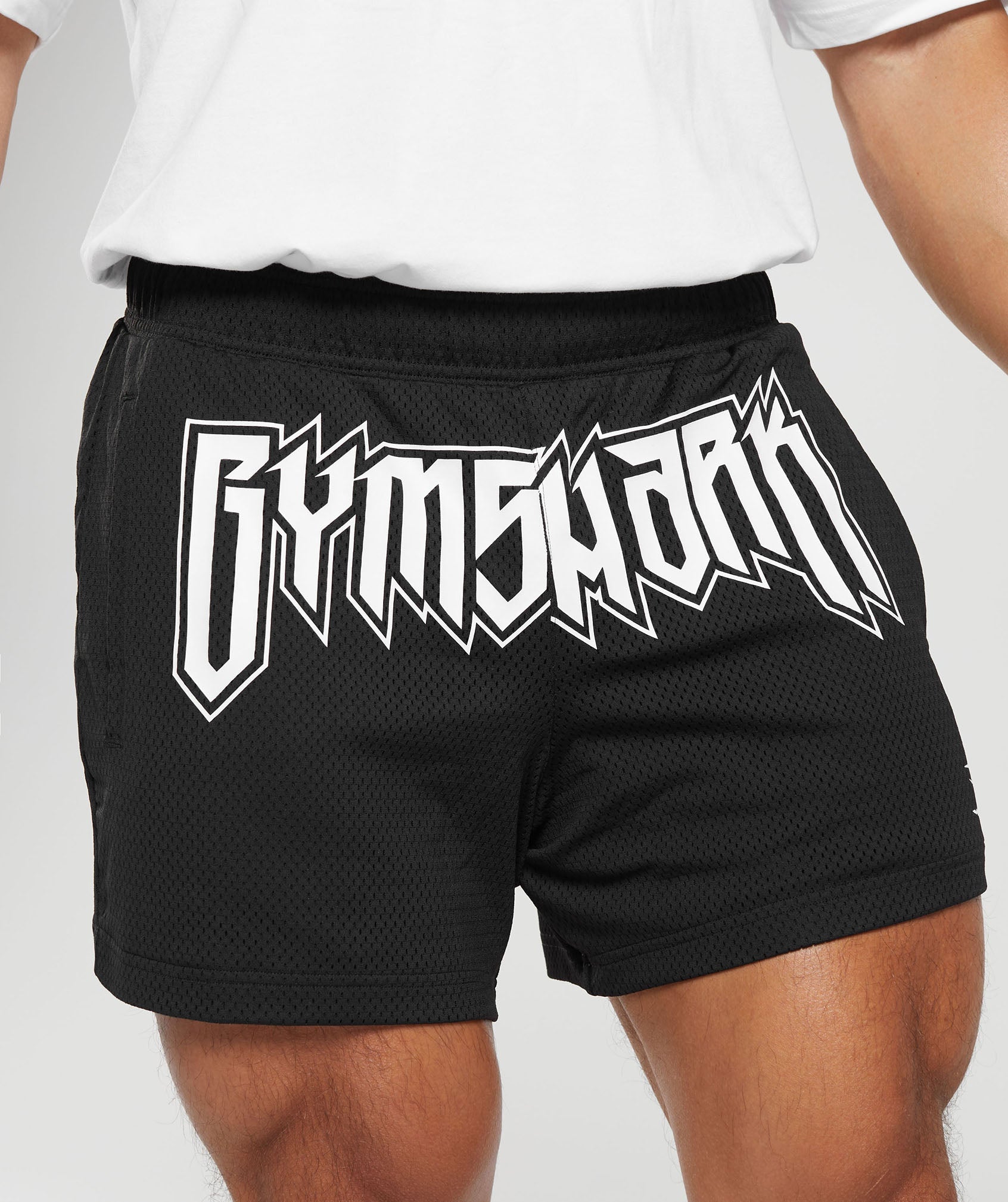 Wordmark Mesh 5" Shorts in Black - view 5