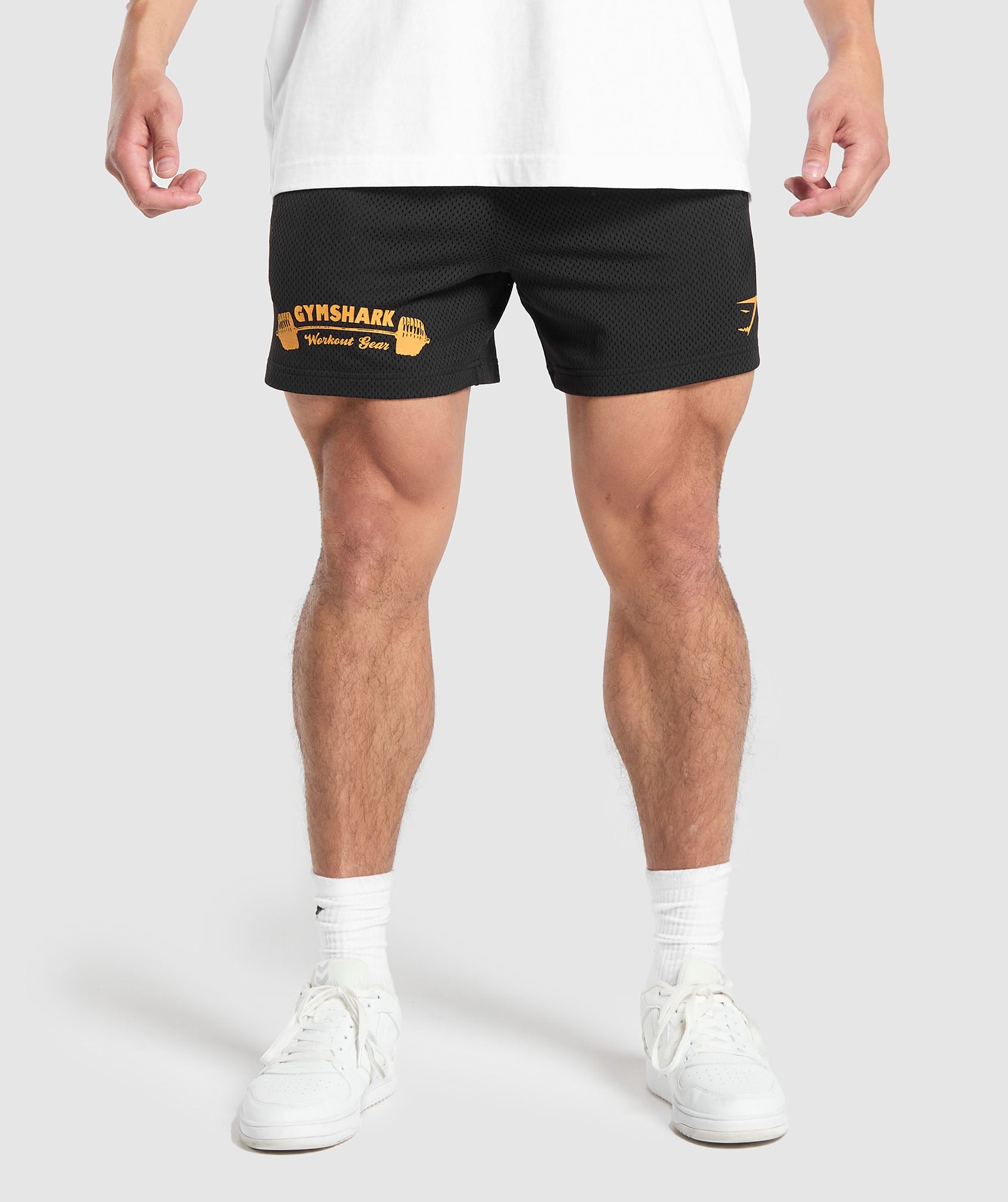 Workout Gear Mesh 5" Shorts in Black