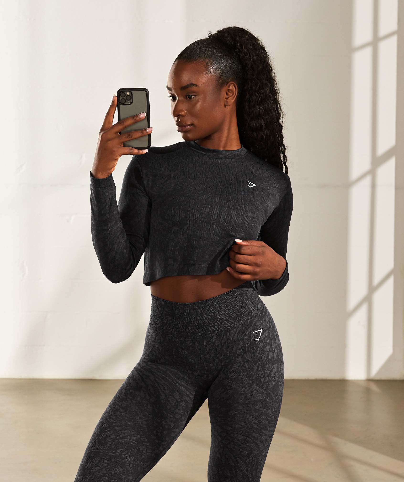 Gymshark Adapt Animal Seamless Long Sleeve Top - Wild