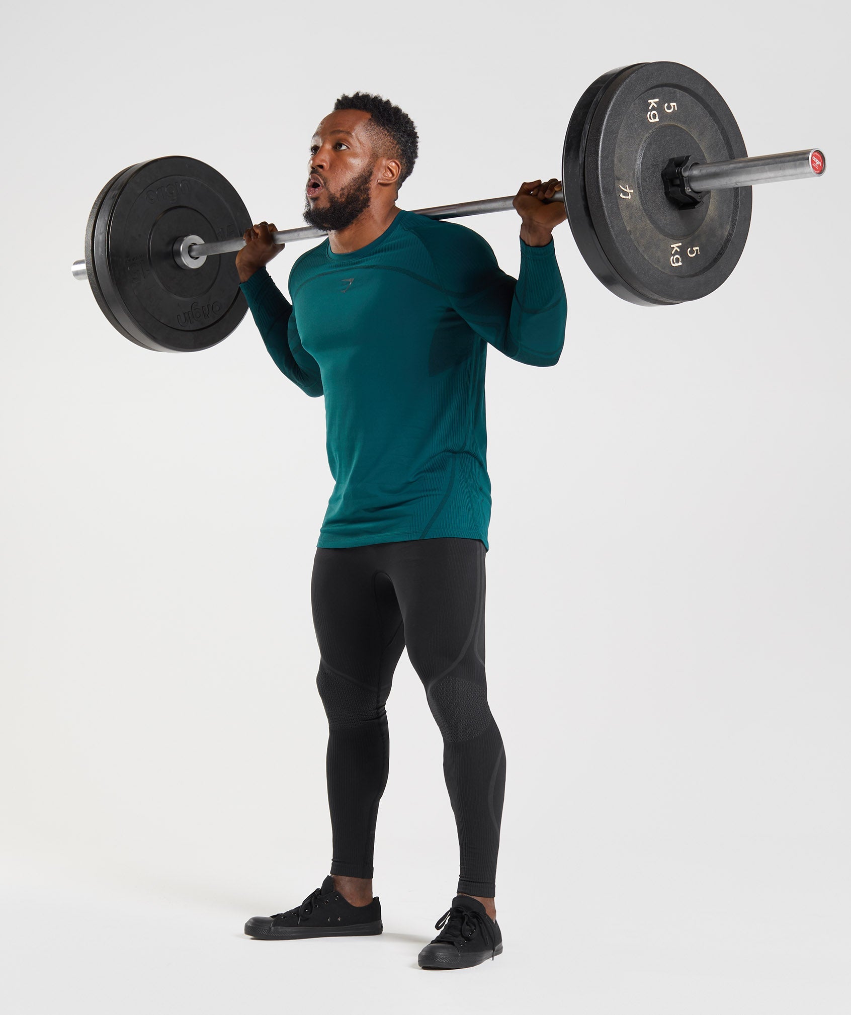 315 LS Seamless T-Shirt in Winter Teal/Black - view 4