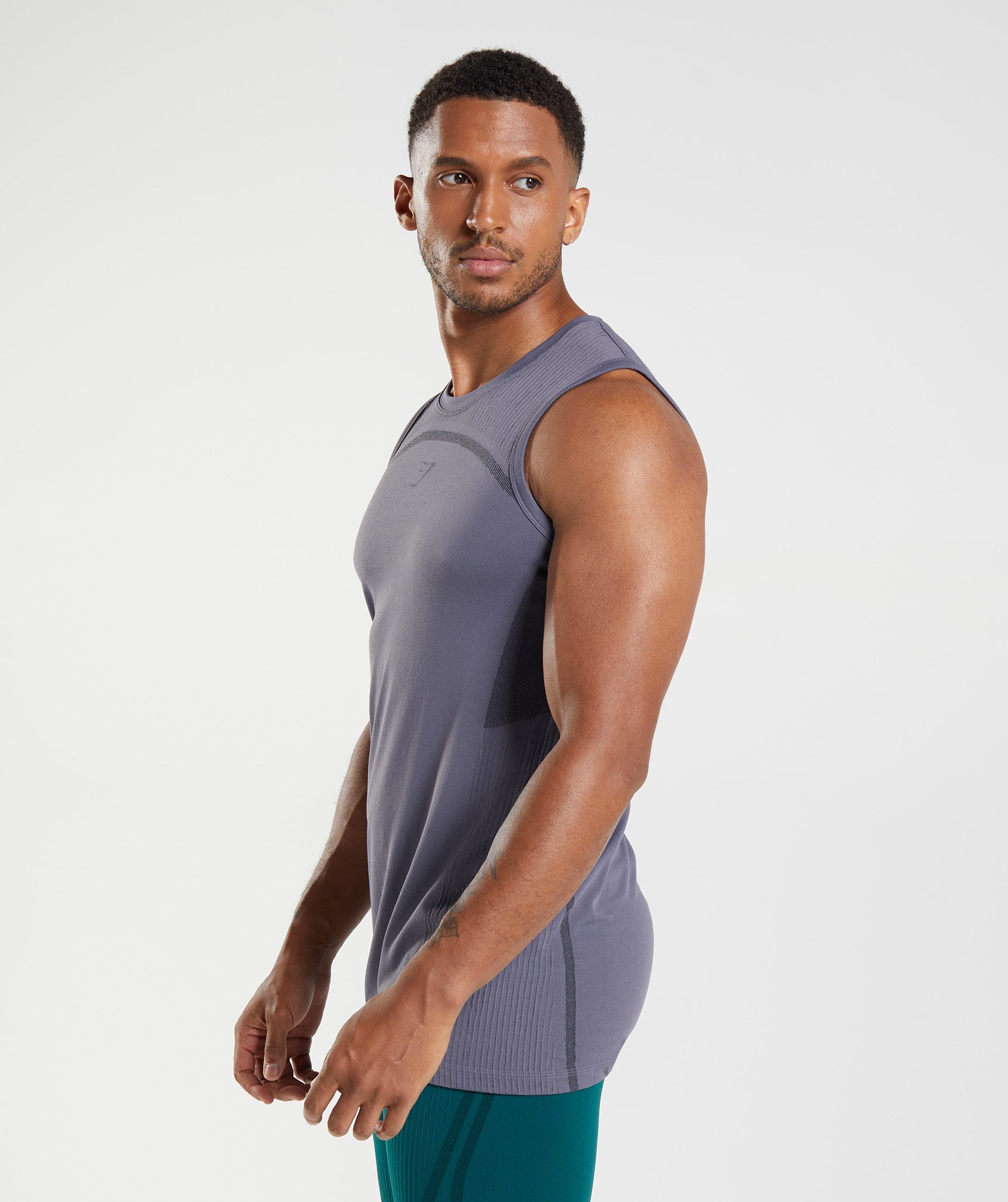 315 Seamless Tank in Mercury Purple/Black