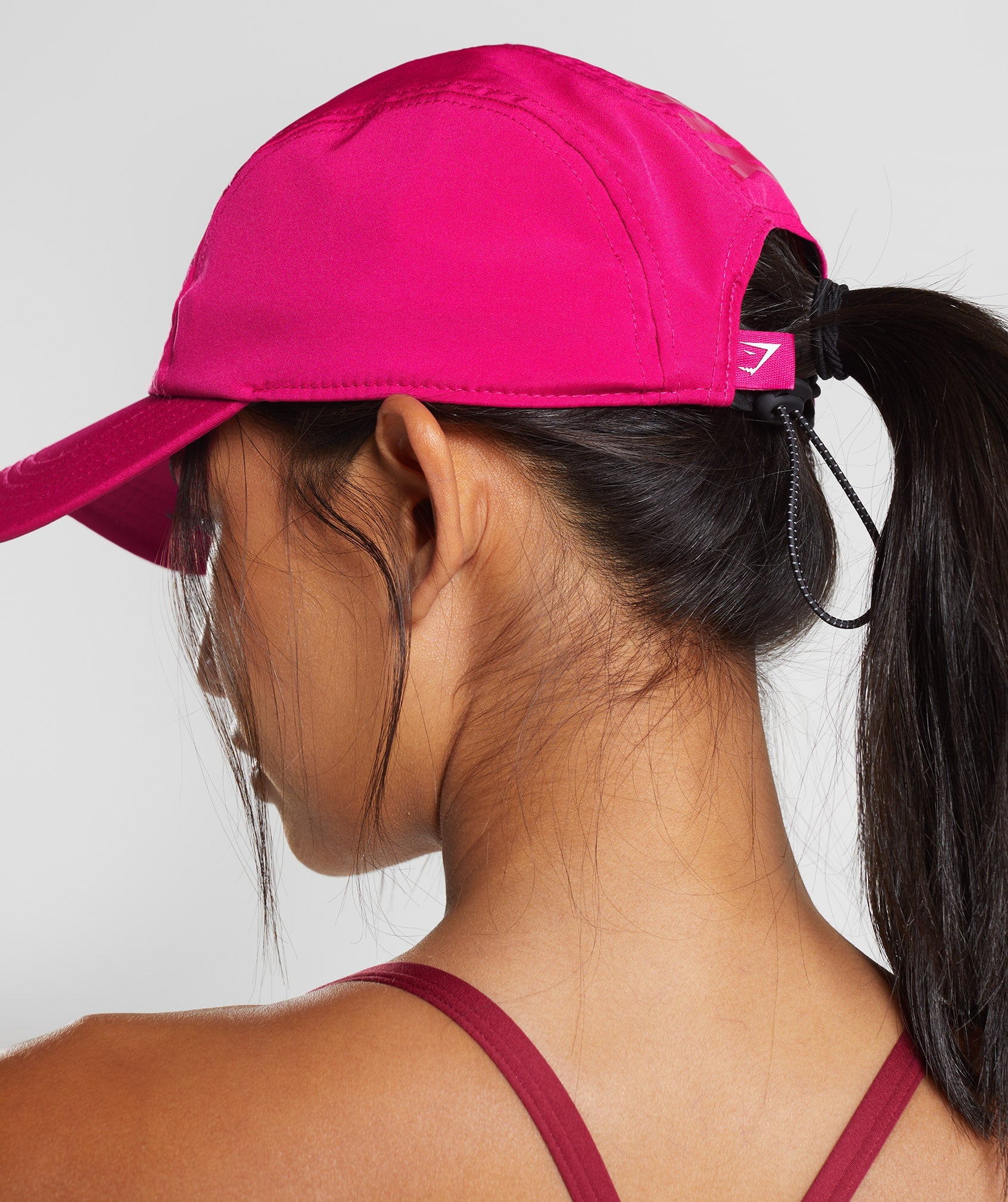 Logo 5 Panel Cap in Magenta Pink