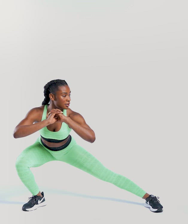 Designer Gymshark Illumination Charged Emerald Green Leggings ACTIVEWEAR  BNWT