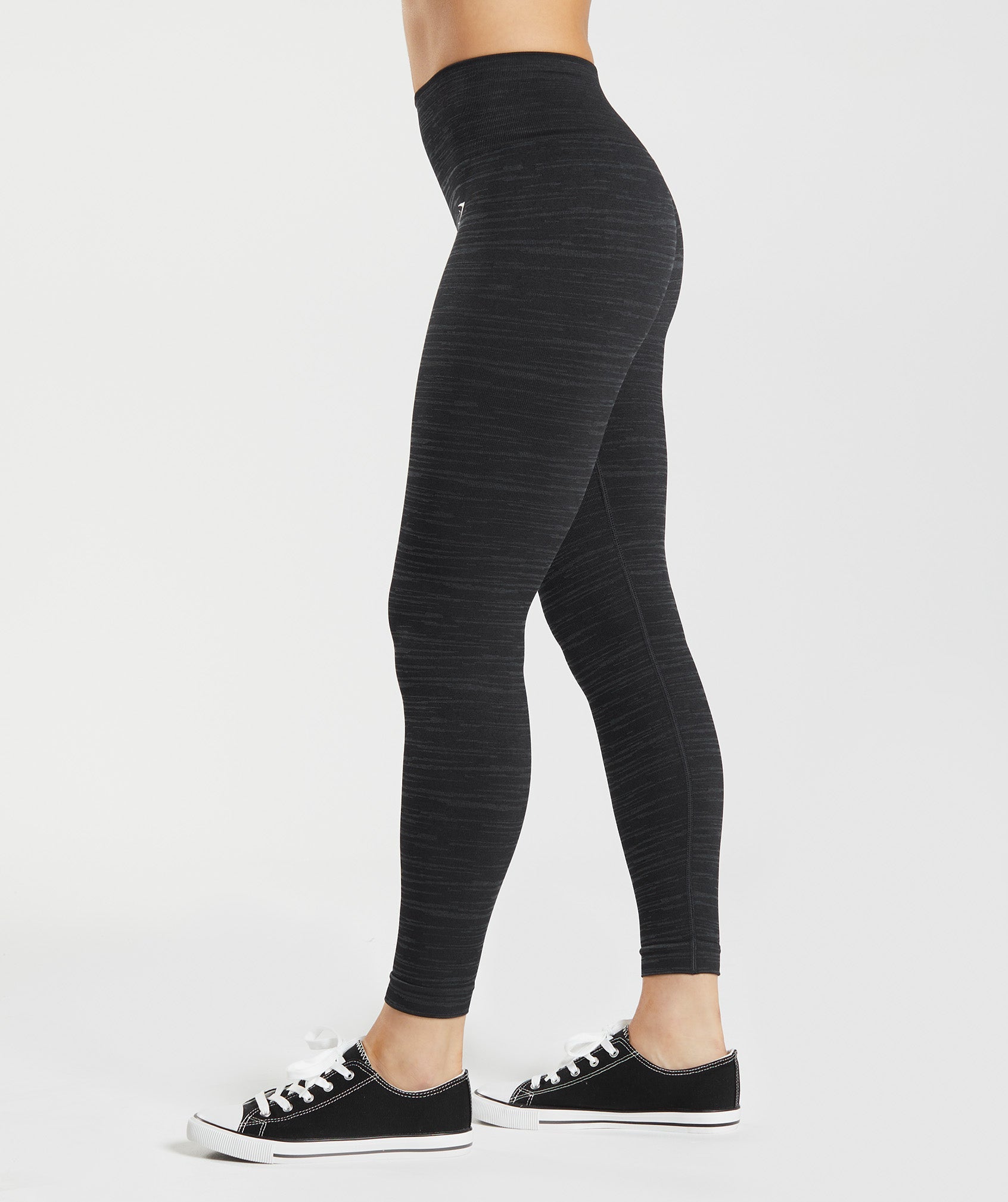 Gymshark Geo Ombre Seamless Cropped Leggings, Black Tones, Medium