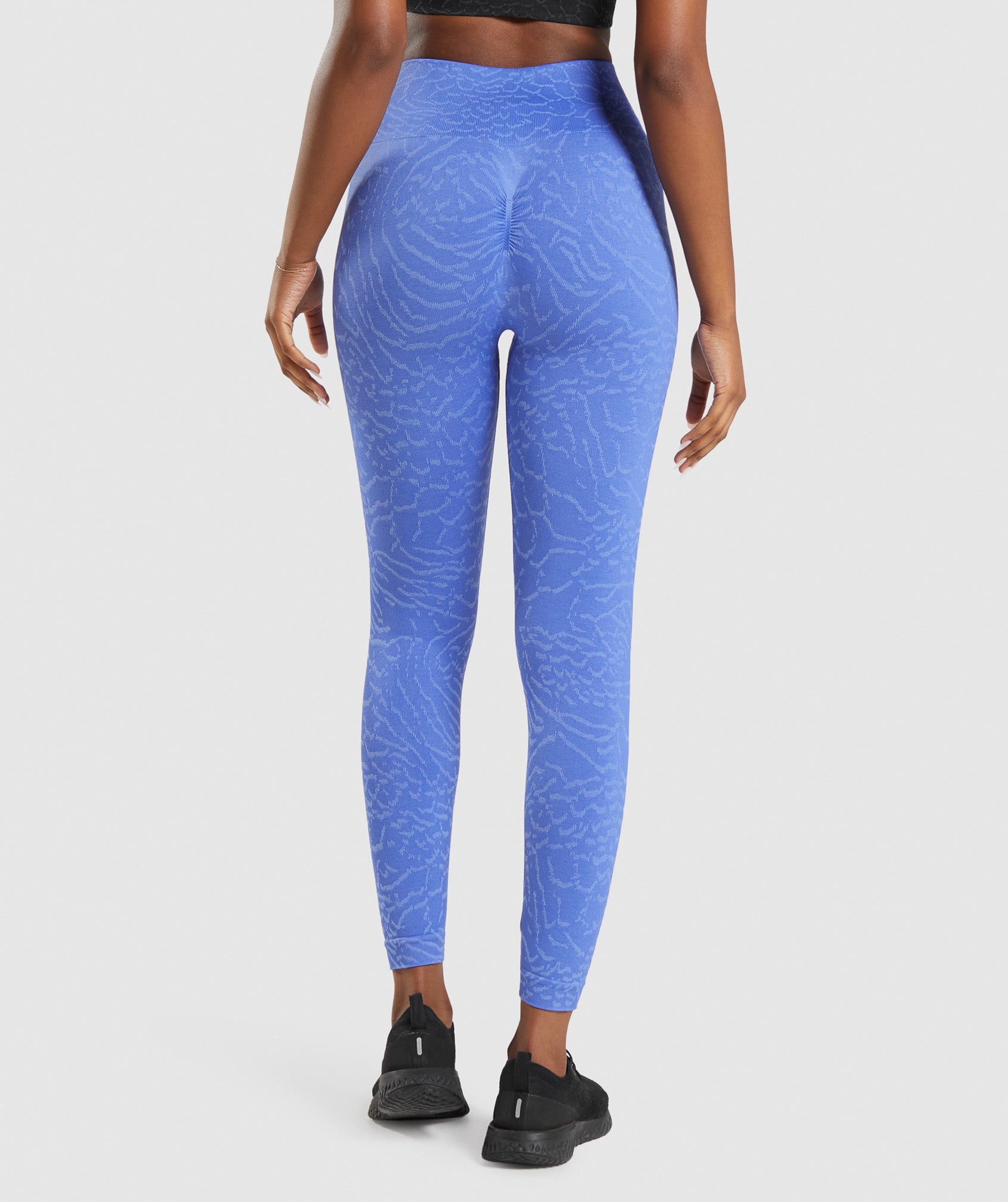 The North Face Luxe Motivation Leggings Aqua Blue Camo Jacquard