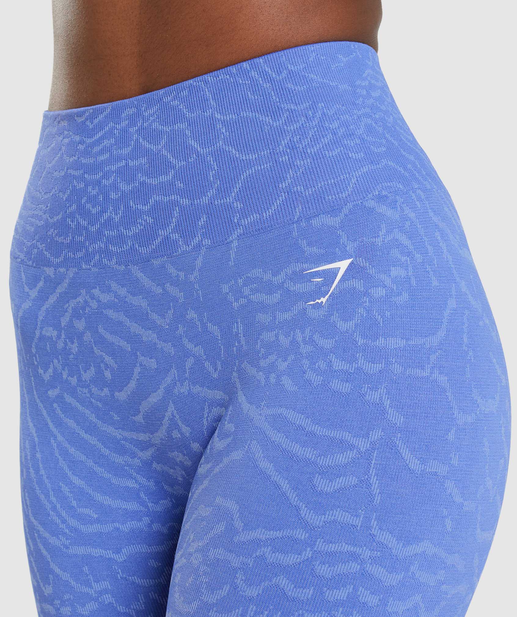 LEGGINGS - Women's Gymshark Adapt Seamless Powder Blue Marl Leggings. Size  XS