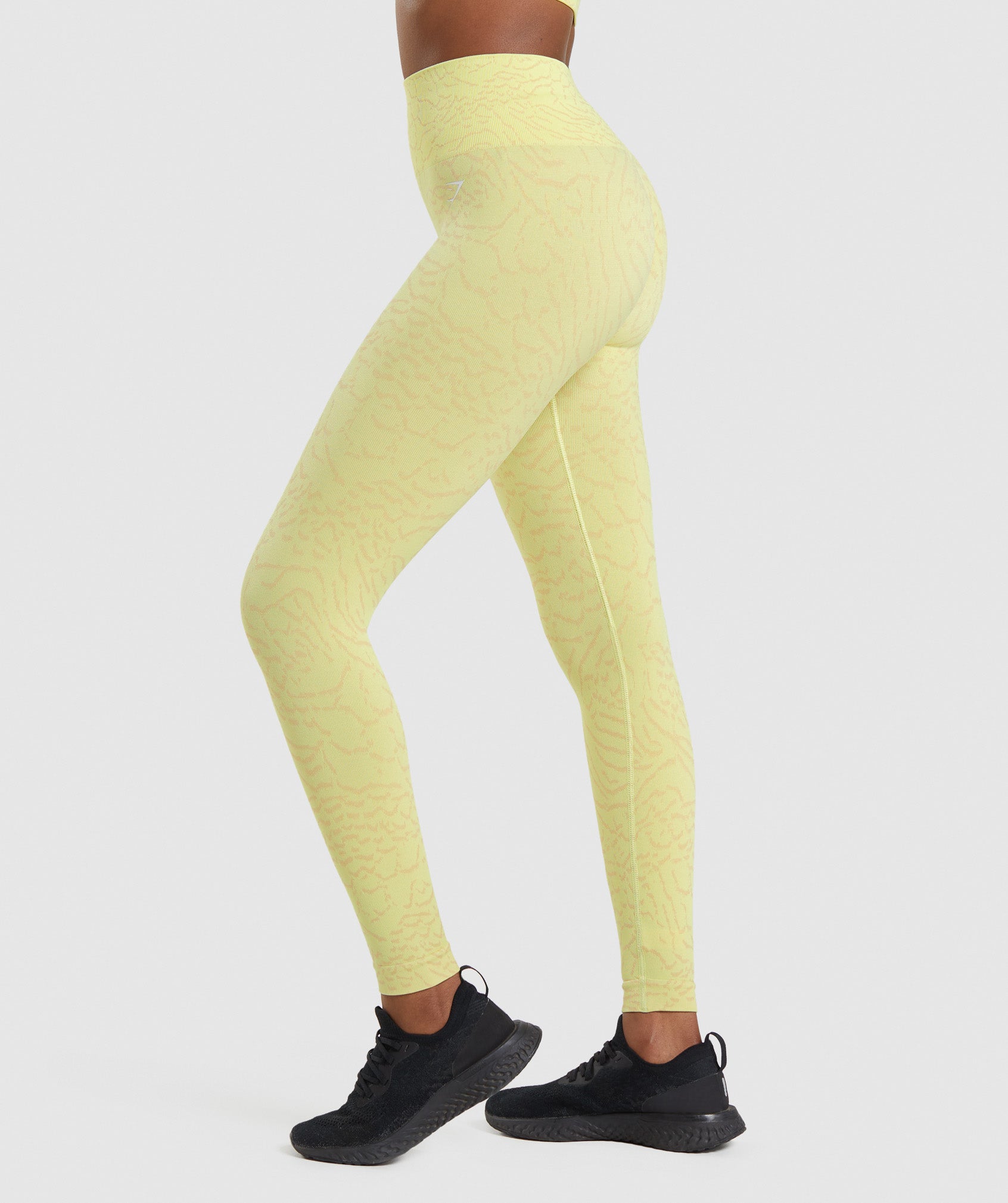 Women's training leggings Gymshark Adapt Camo Savanna Seamless yellow/white  