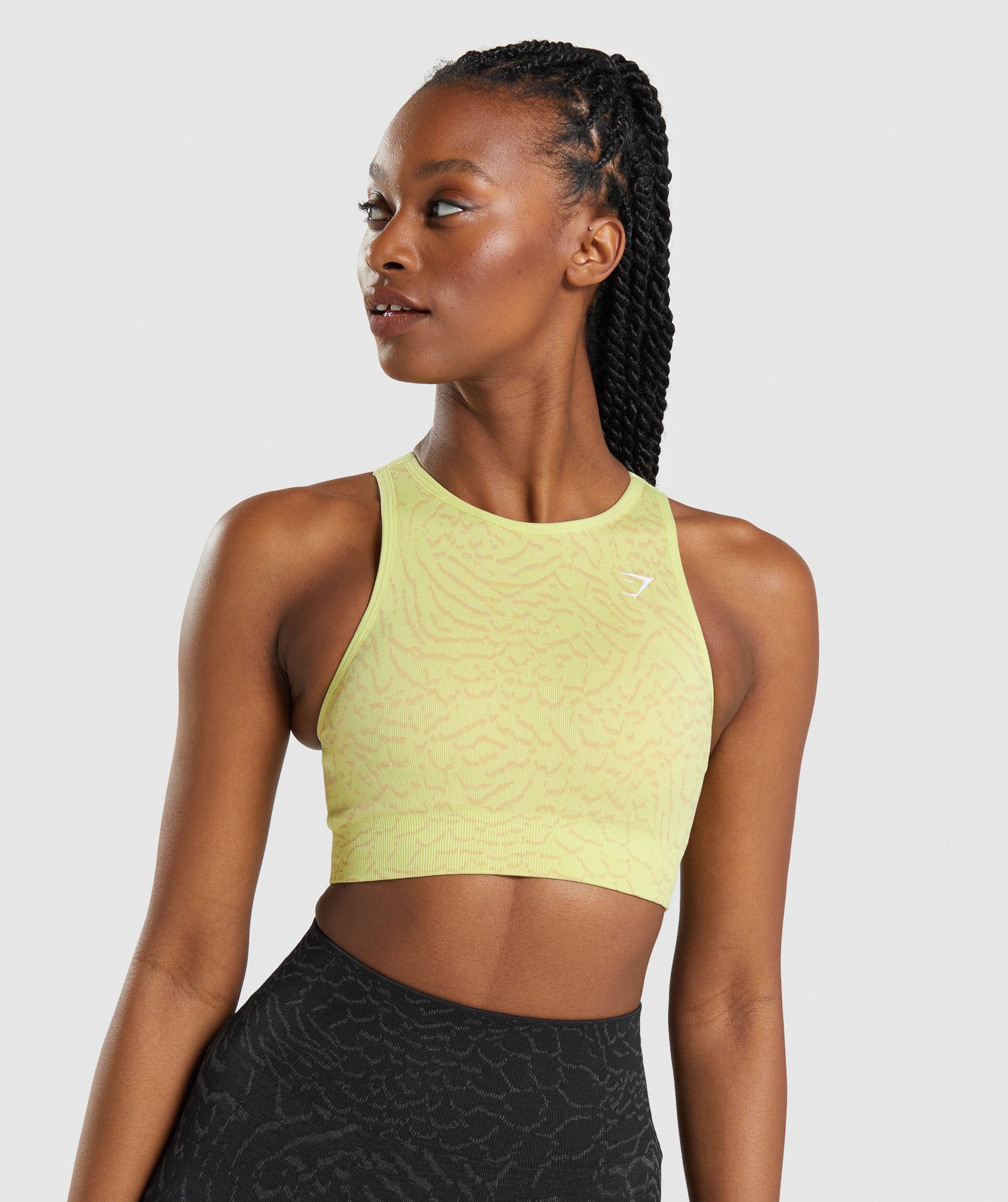 Gymshark Adapt Animal Seamless Sports Bra - Firefly Yellow