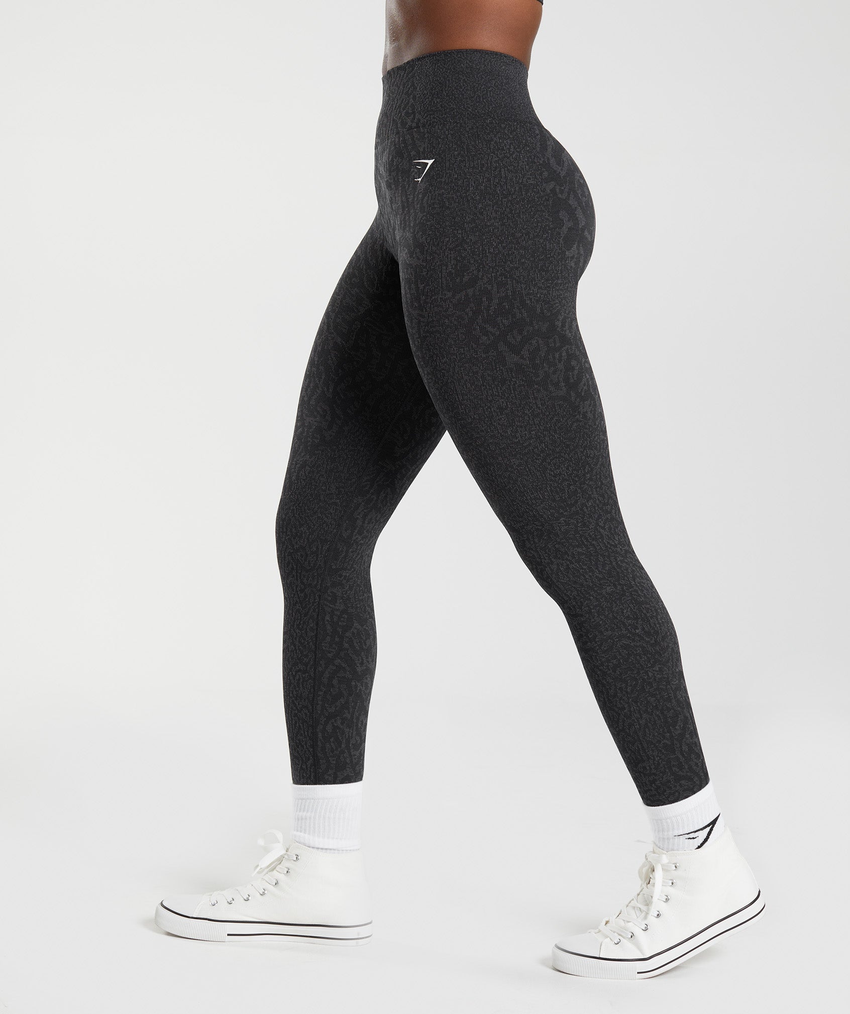 Gymshark, Pants & Jumpsuits, Gymshark Adapt Animal Seamless Leggings Grey  And Black Size Small