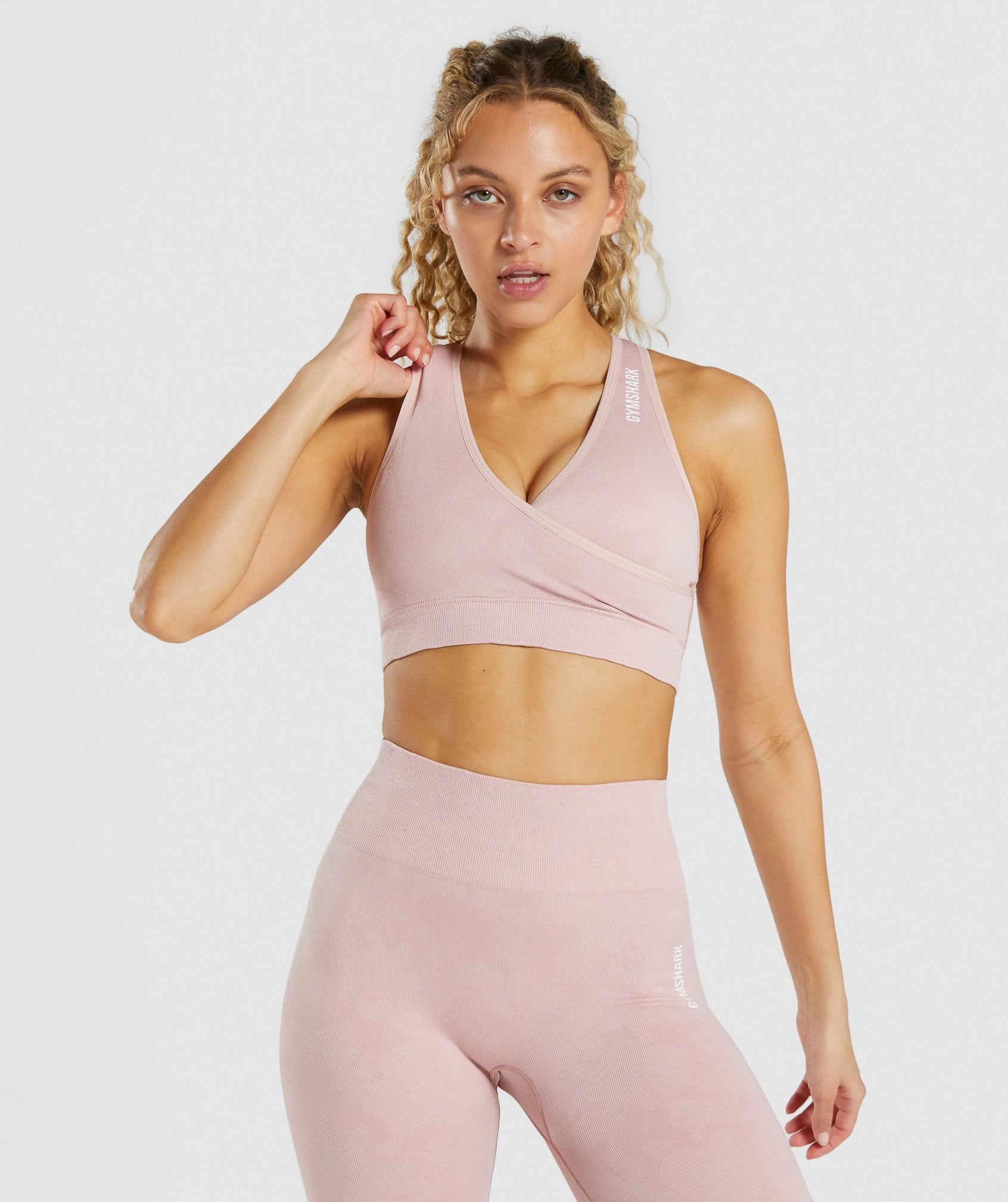 Adapt Camo Seamless Sports Bra in Light Pink - view 1