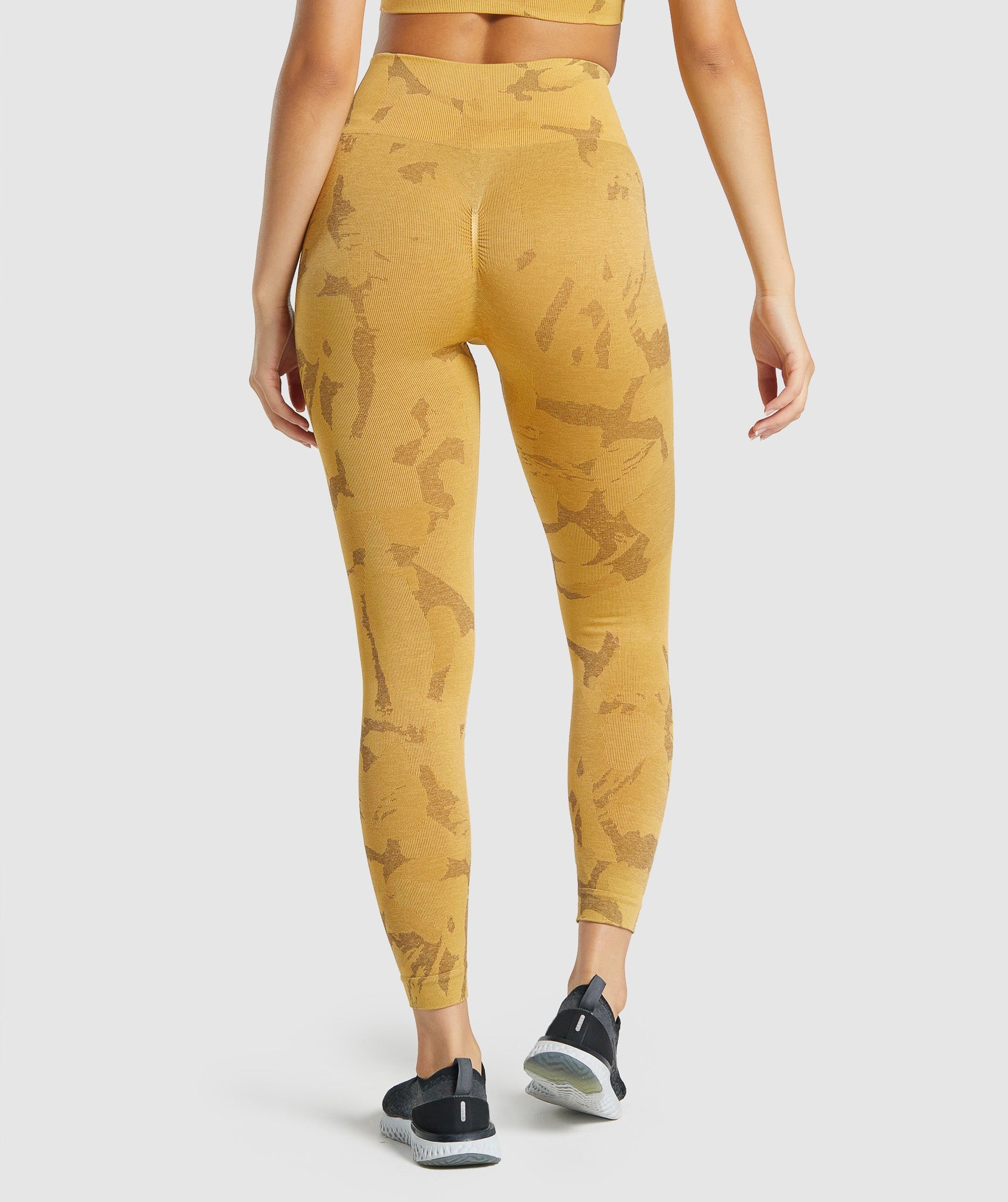 Gymshark Camo Seamless Leggings - Sage Green, Gymshark