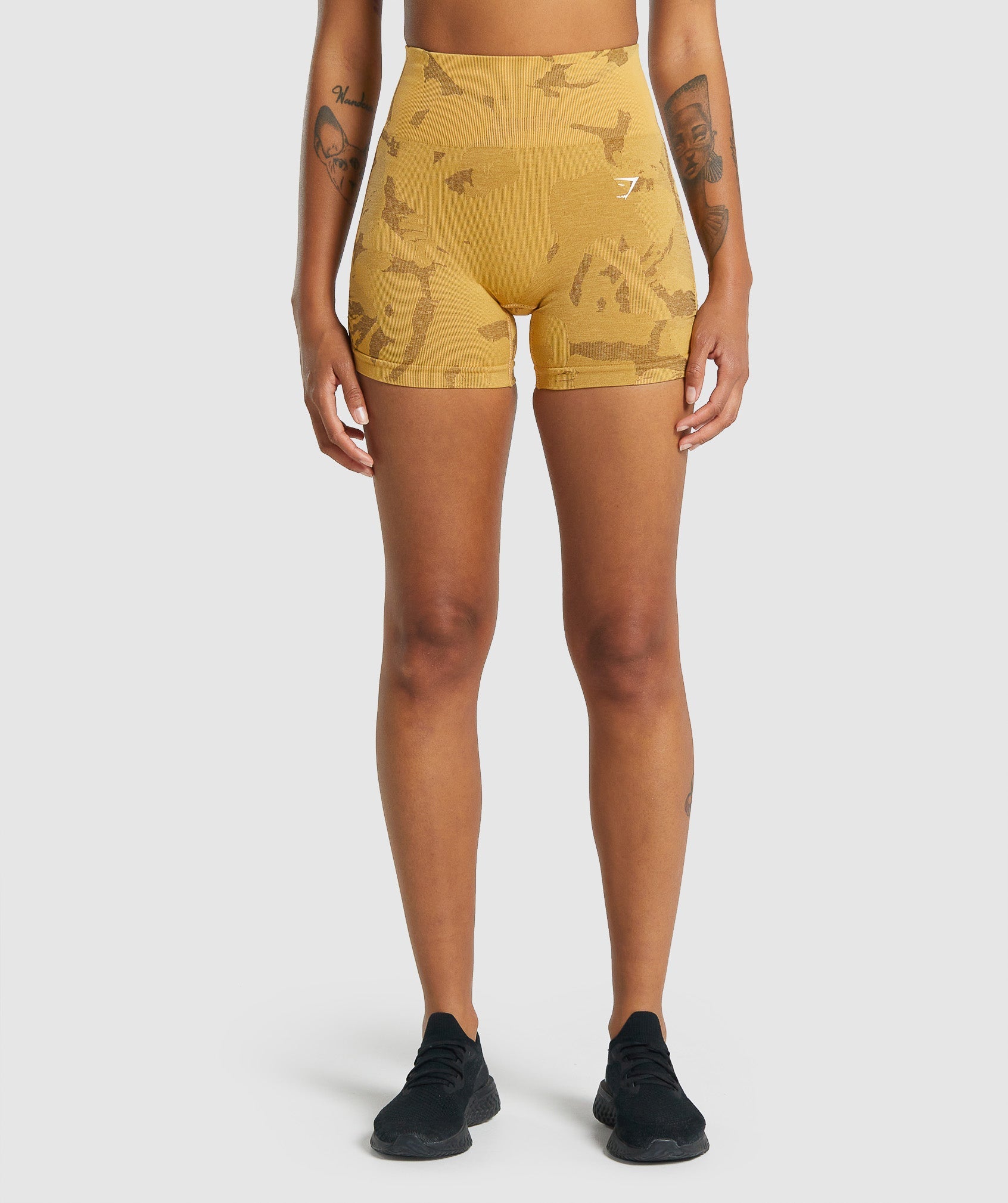 Adapt Camo Seamless Shorts in Savanna | Yellow - view 1