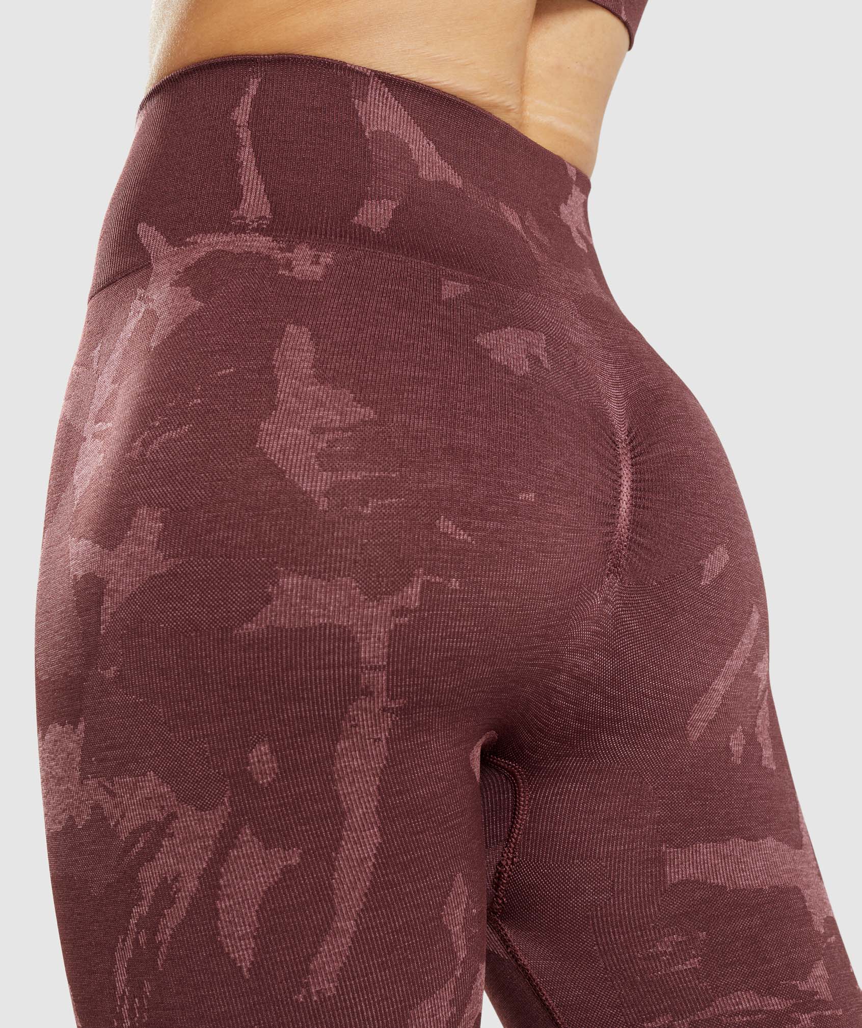 GYMSHARK Adapt Camo Purple Leggings Womens Medium Seamless EUC Gym