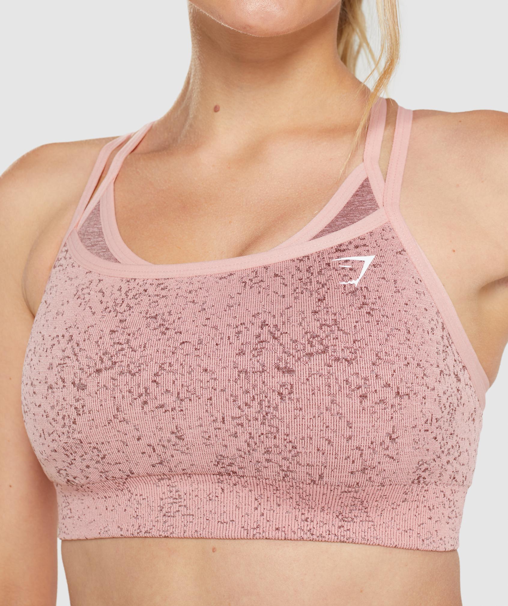 Light Pink Melange Recycled Seamless Sports Bra – Just Strong