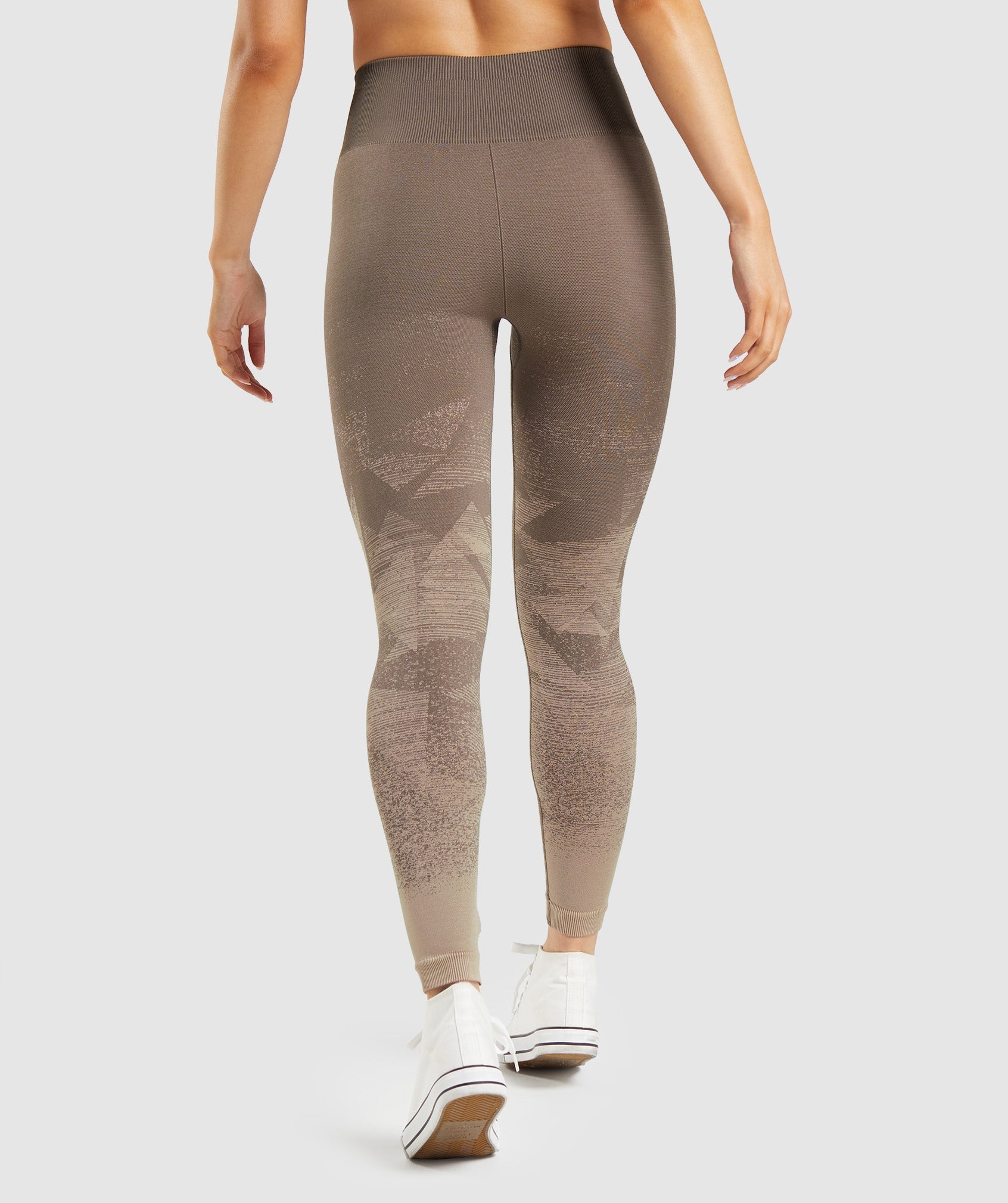 Gymshark Adapt Ombre Seamless Leggings - Triangle, Penny Brown Print
