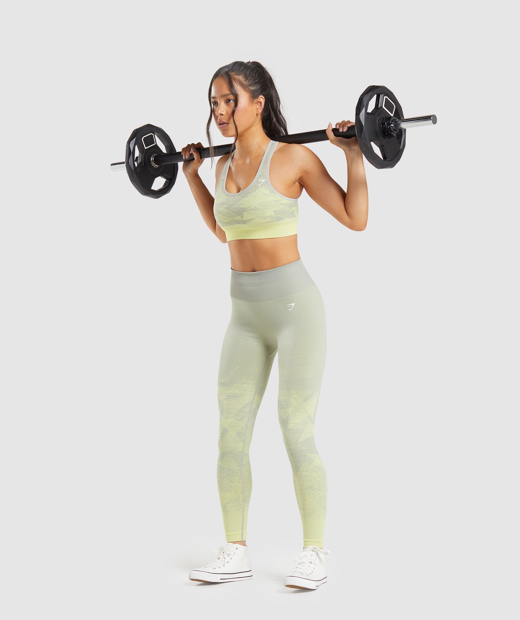 Gymshark Adapt Green White Ombre Seamless Leggings Size Medium