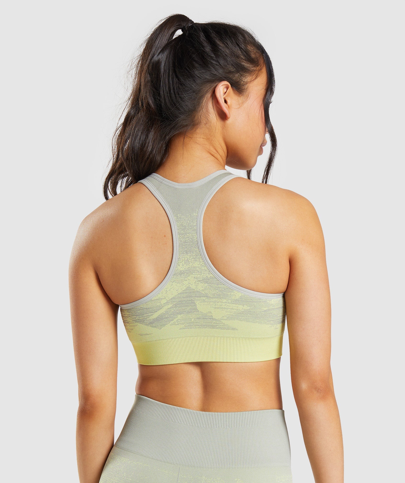 Barre Bombshell Ribbed Sports Bra in Grey • Impressions Online