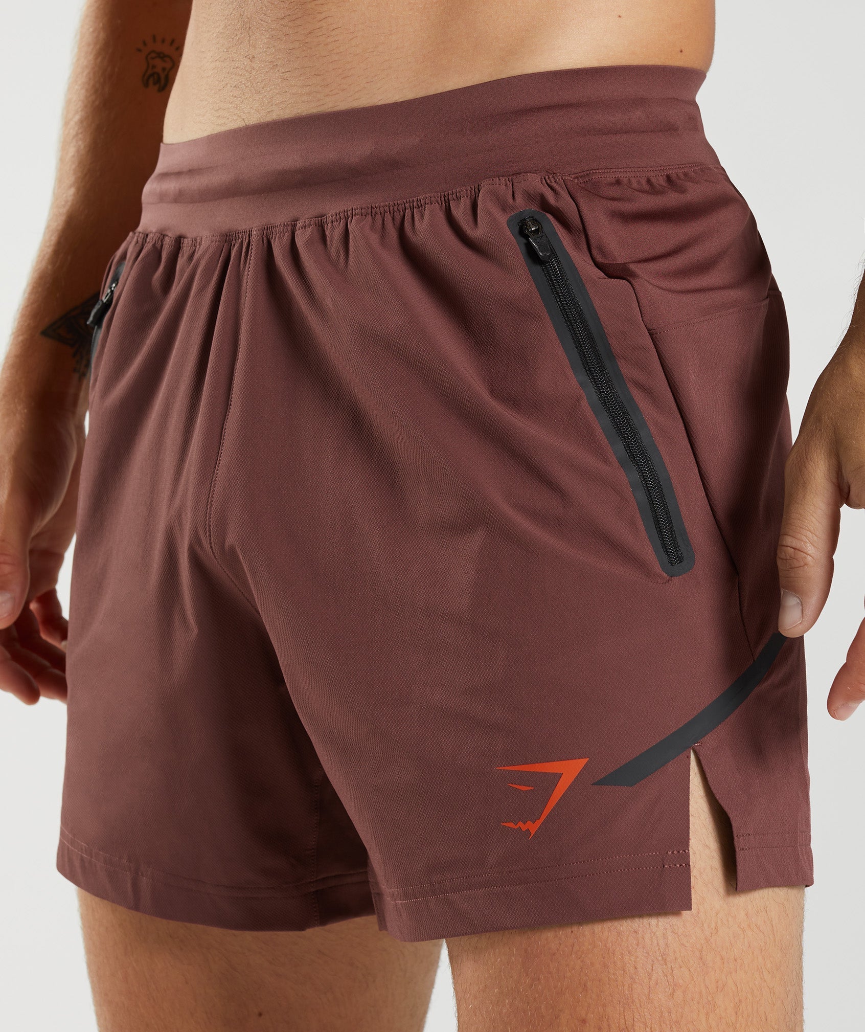 Apex 5" Perform Shorts in Cherry Brown