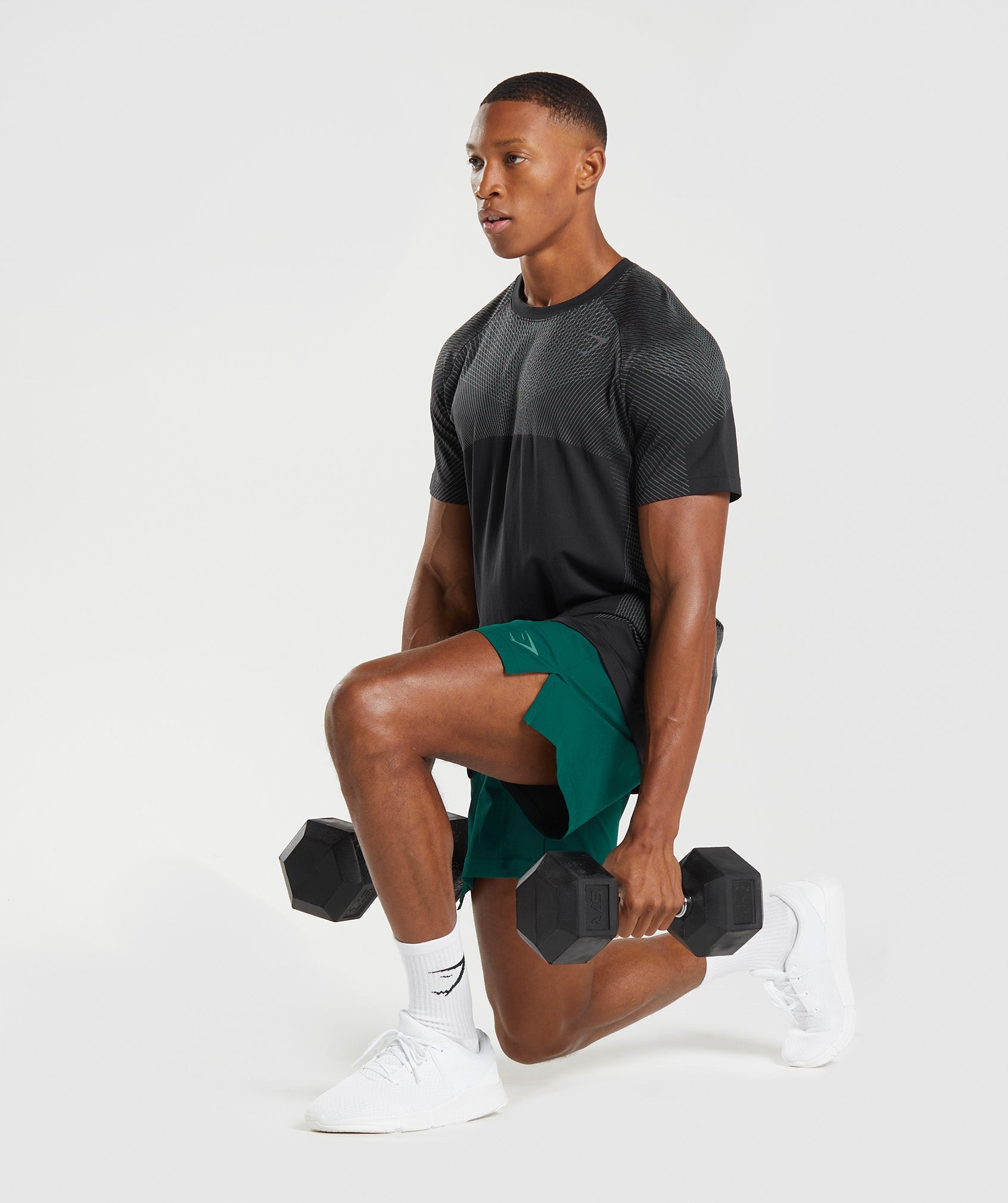 Gymshark Apex Shorts Black Lime Green Spandex Stretchy