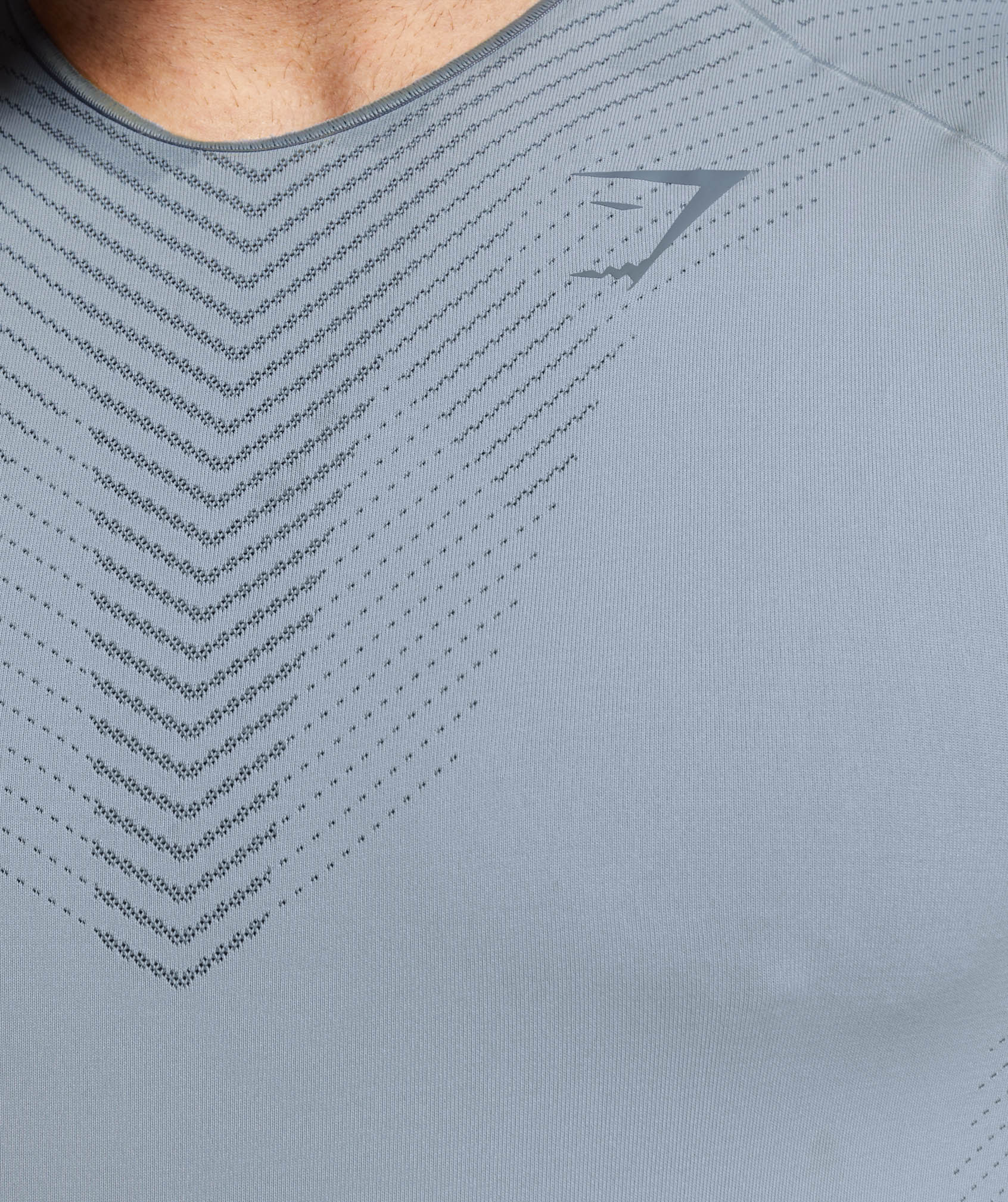 Gymshark Apex Seamless T-Shirt - Drift Grey/Evening Blue