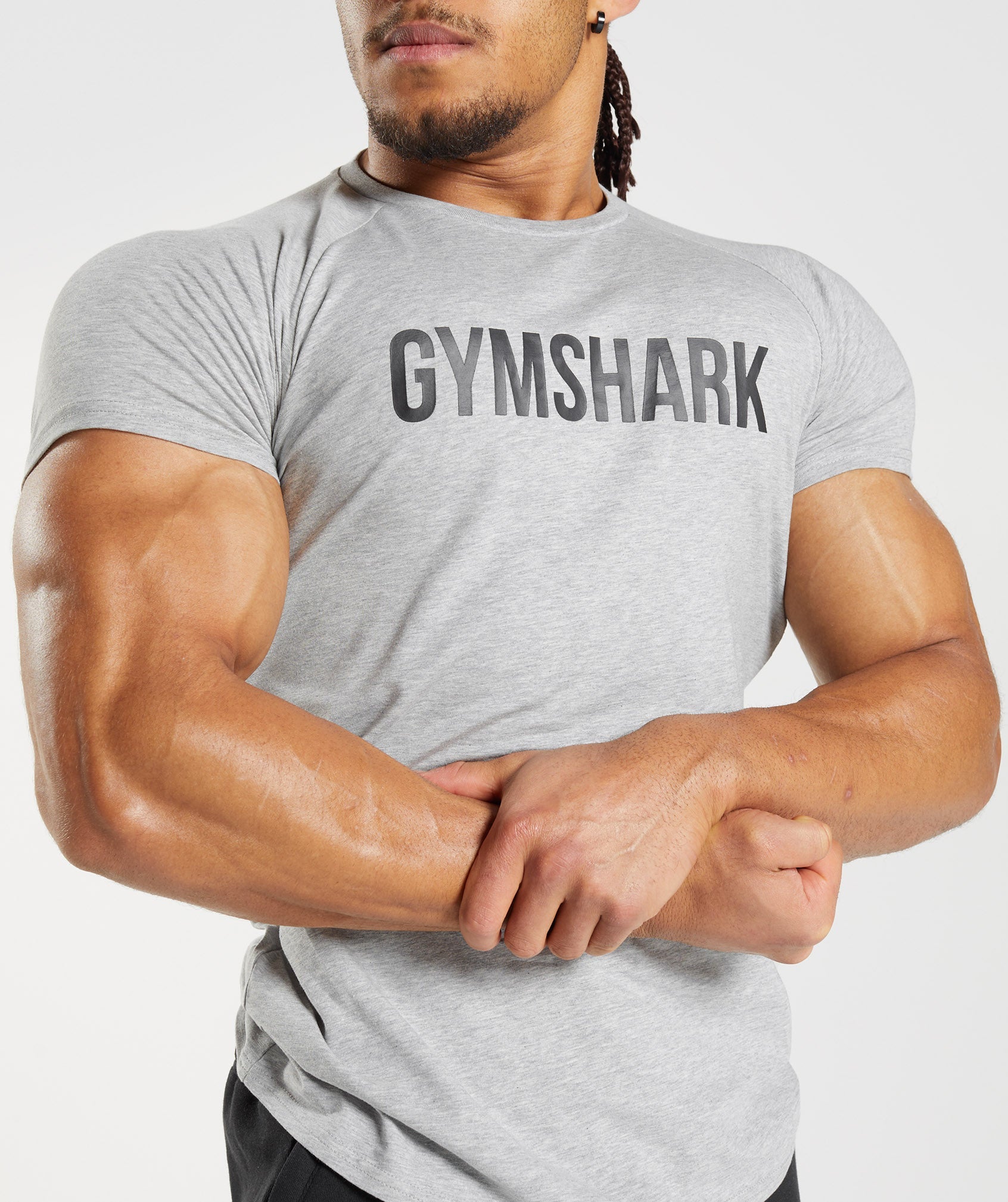 Gymshark, Shirts, Gym Shark Mens Apollo Short Sleeve Muscle Fit  Tshirtclay Greymedium