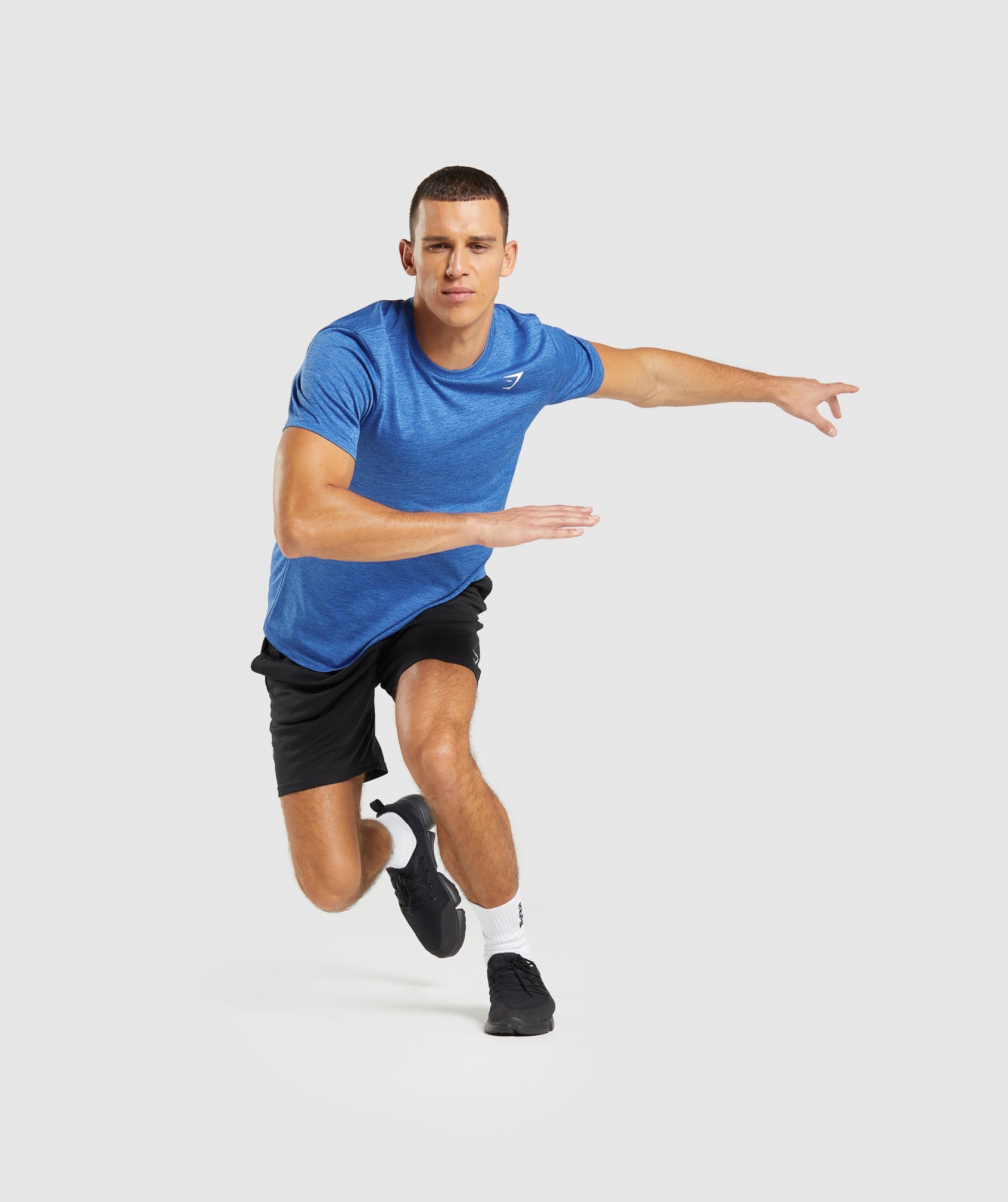 Arrival Marl T-Shirt in Athletic Blue/Javelin Blue Marl