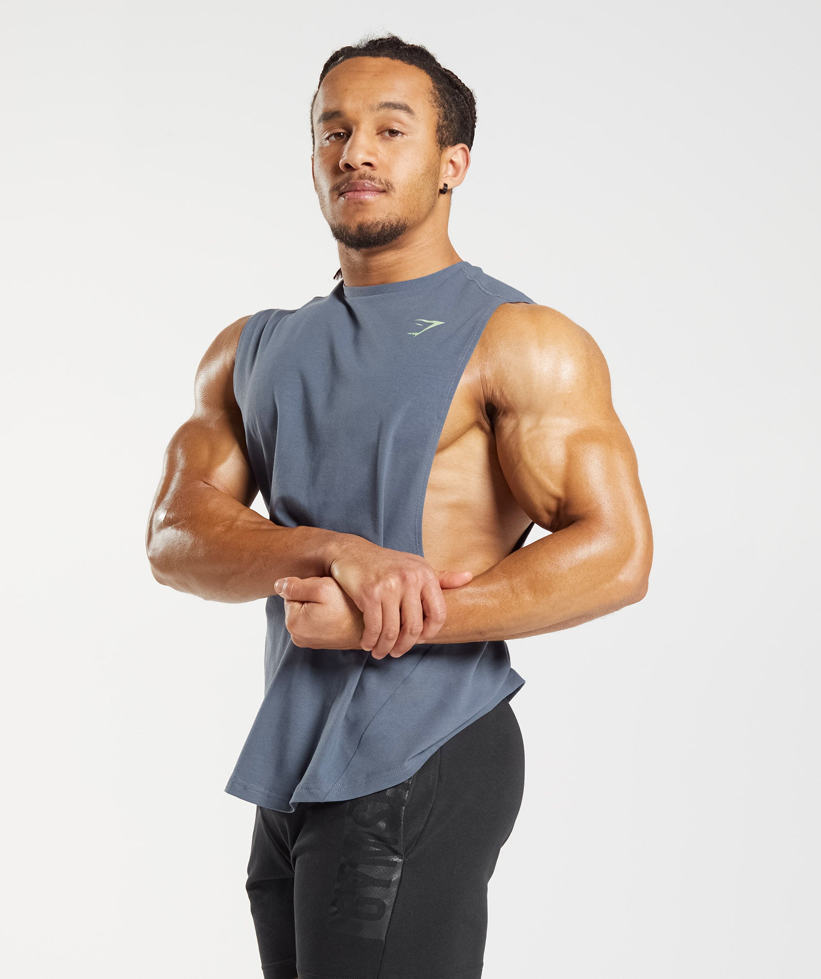 Bold Drop Arm Tank in Evening Blue