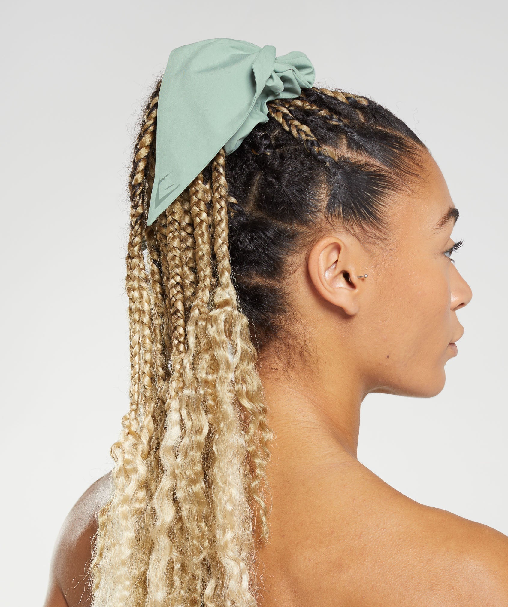 Bow Scrunchie in Desert Sage Green