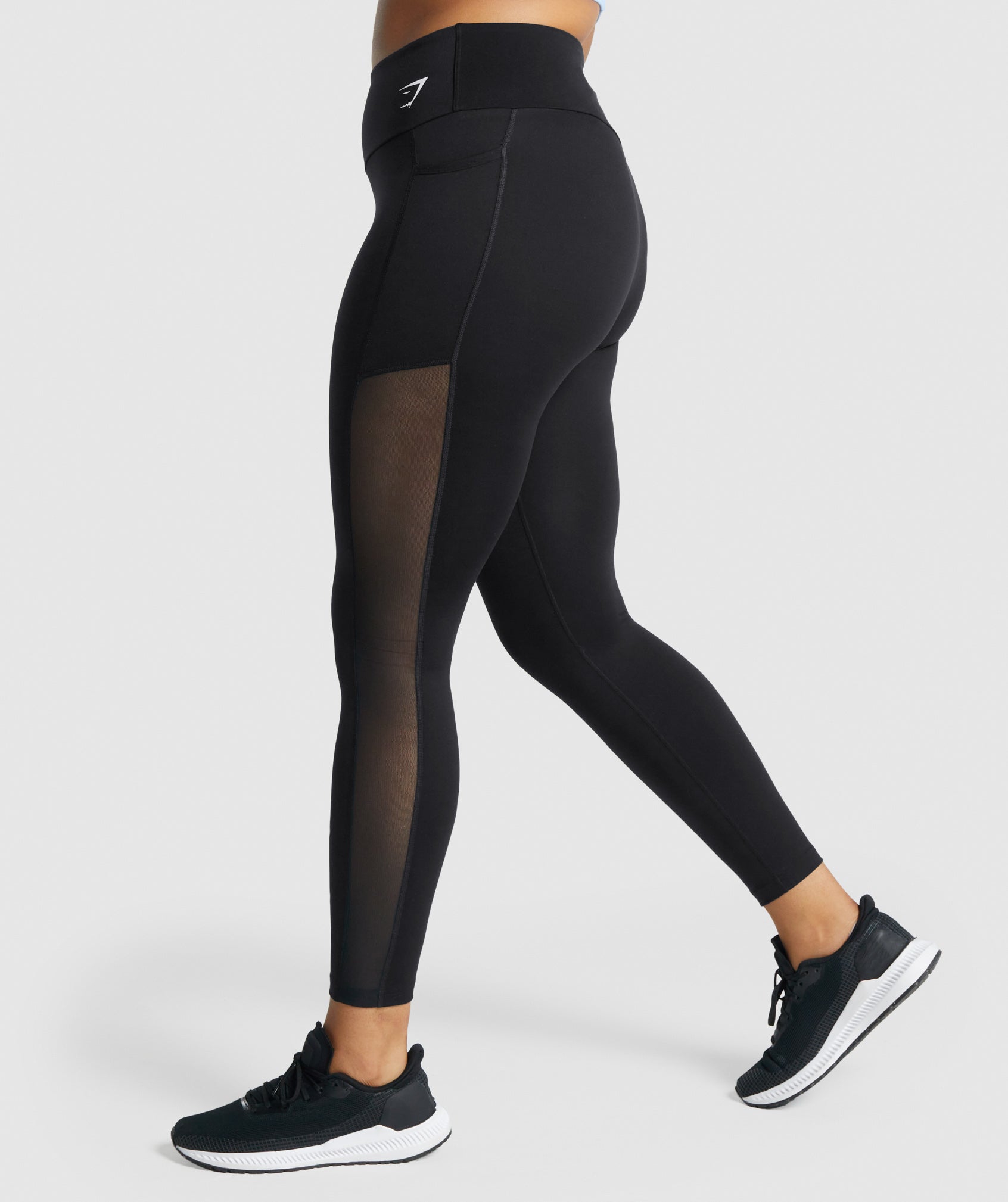 Gymshark Womens Size M Dry Aspire Leggings in Light Gray Marl Pockets NWT