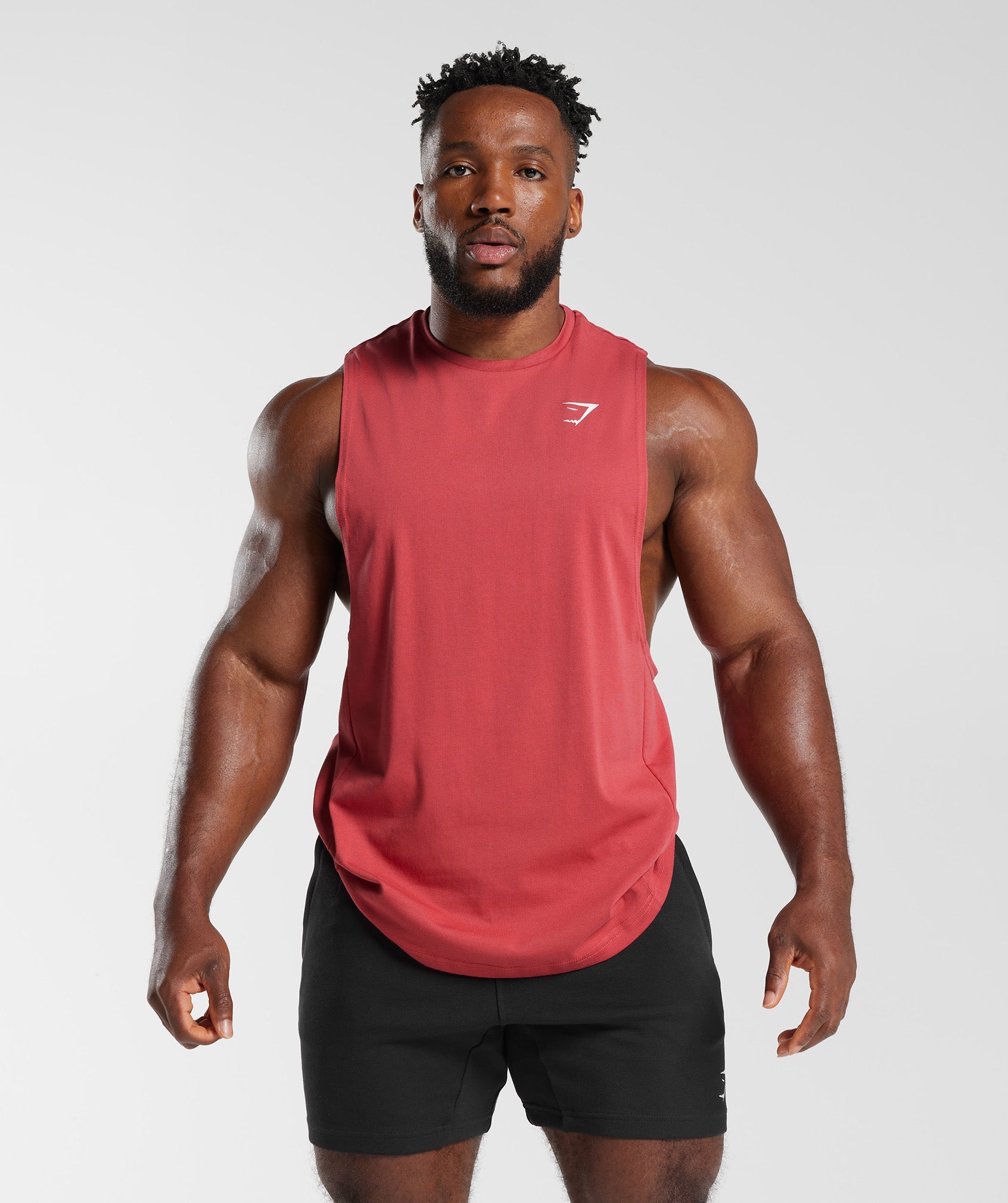 Gymshark React Drop Arm Tank - Sundried Red | Gymshark