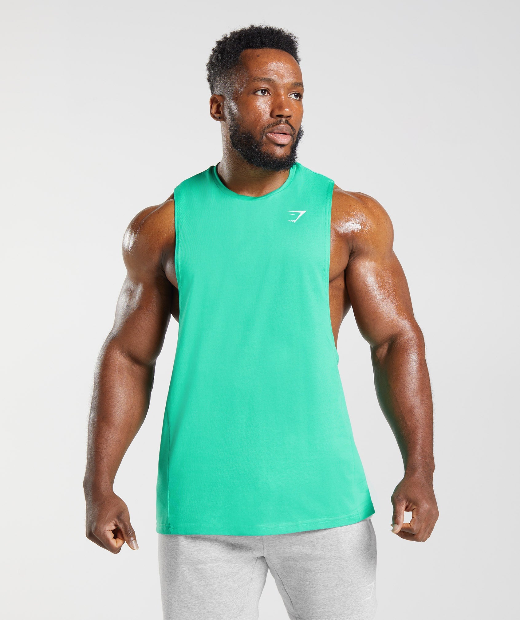 React Drop Arm Tank in Tropic Green