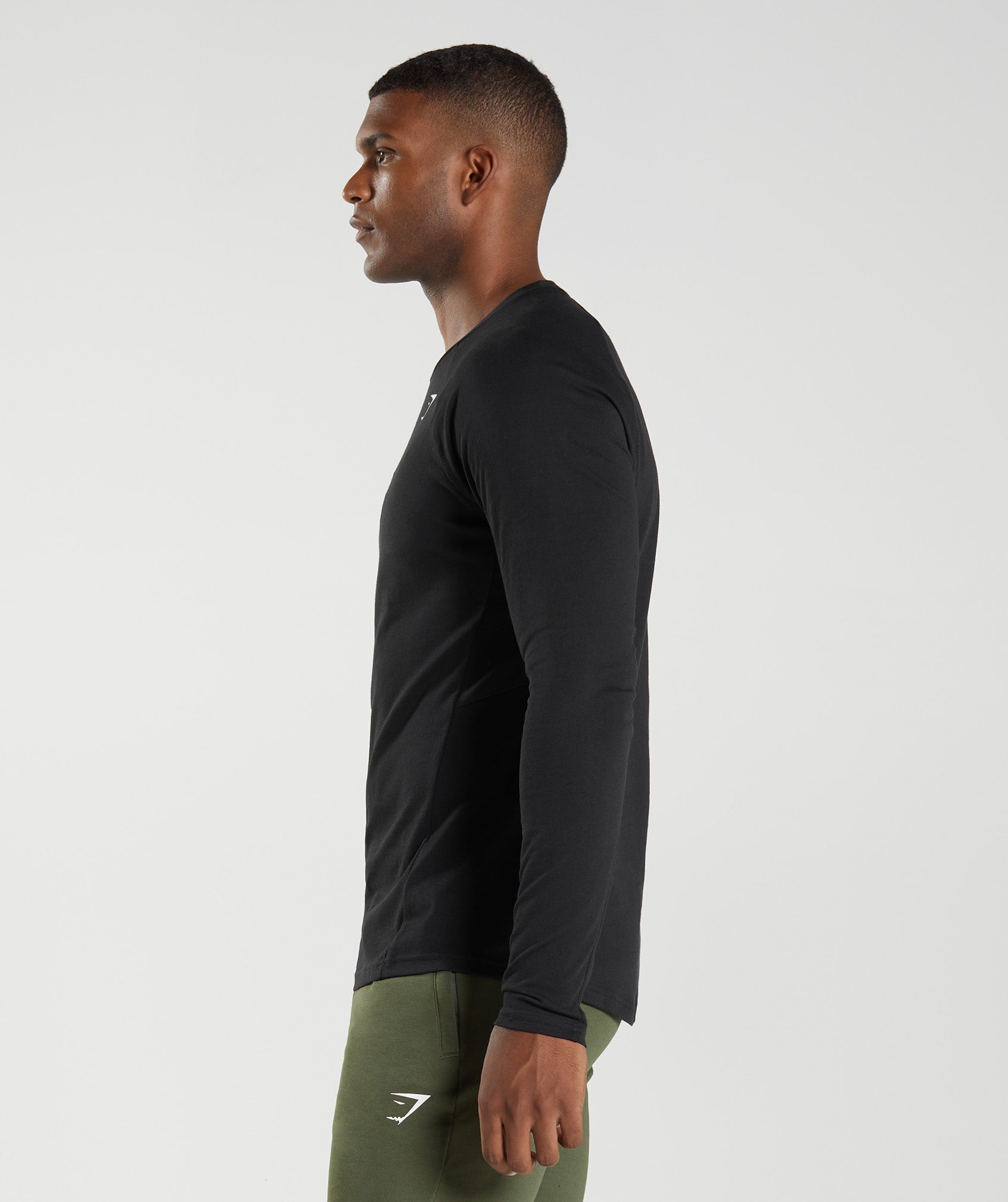 React Long Sleeve Top in Black