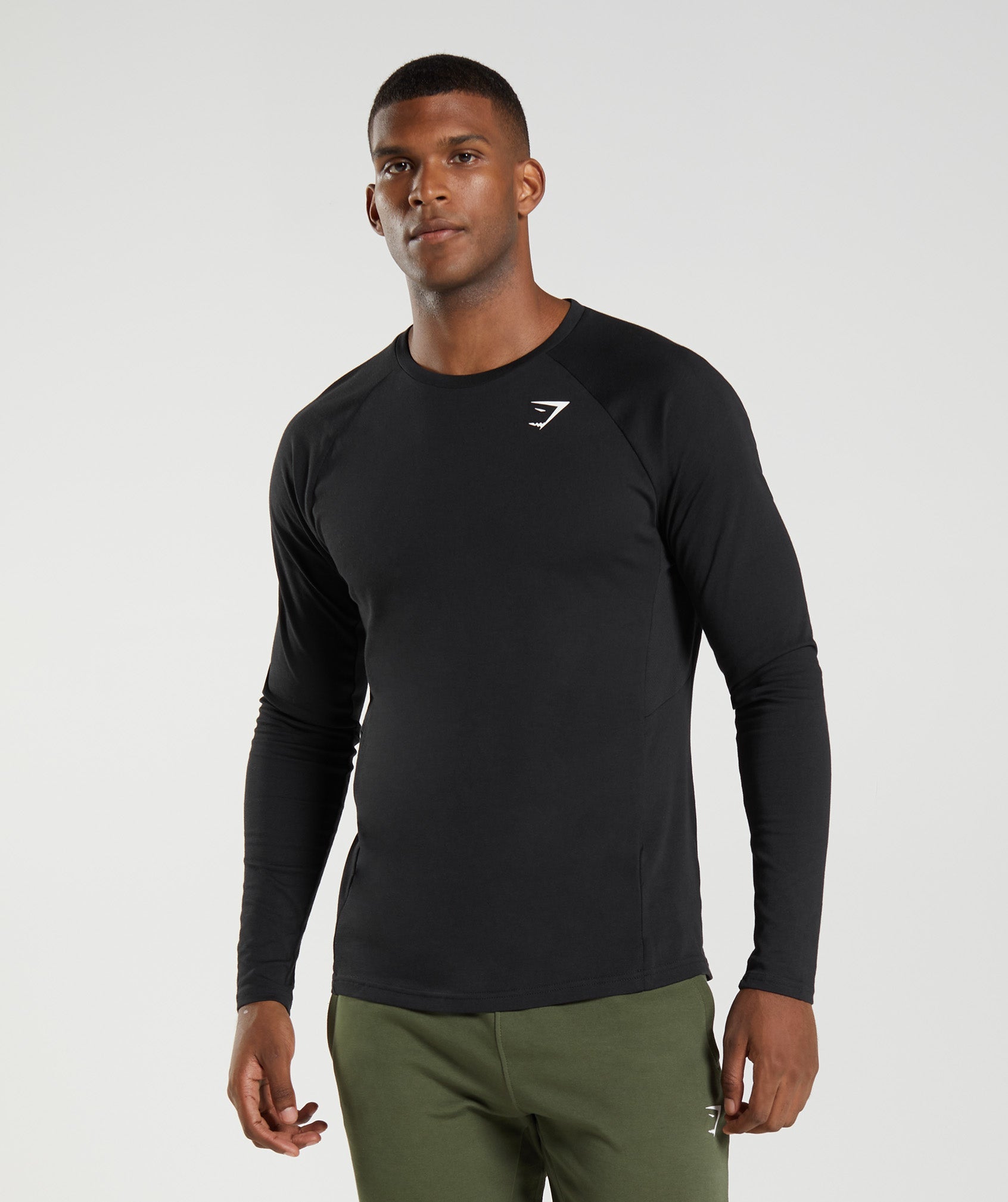 React Long Sleeve Top in Black