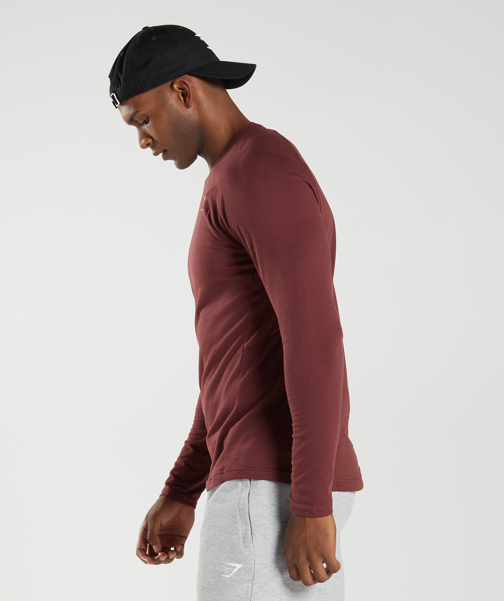 React Long Sleeve Top in Cherry Brown - view 3