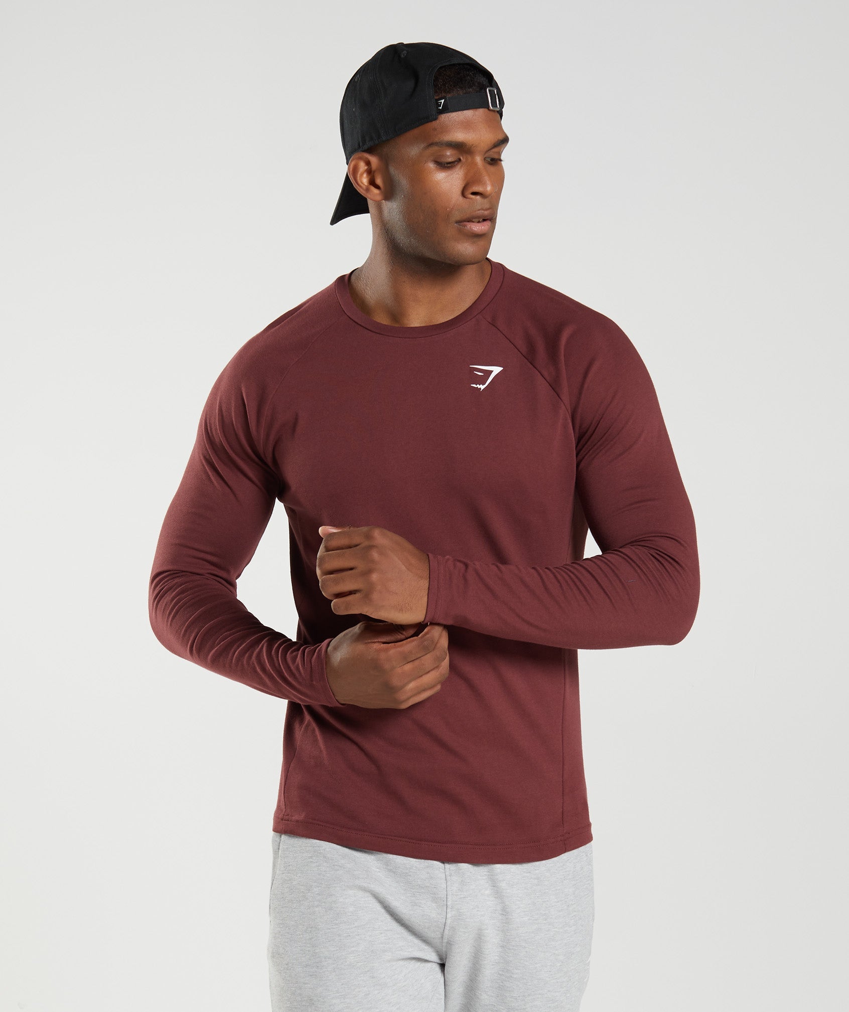React Long Sleeve Top in Cherry Brown - view 1