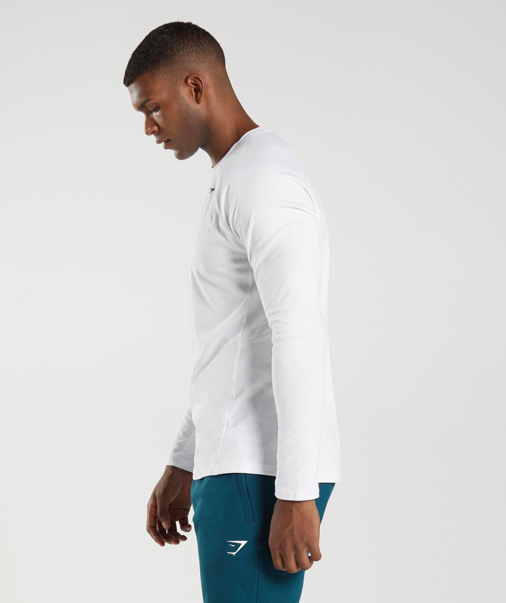 React Long Sleeve Top in White - view 3