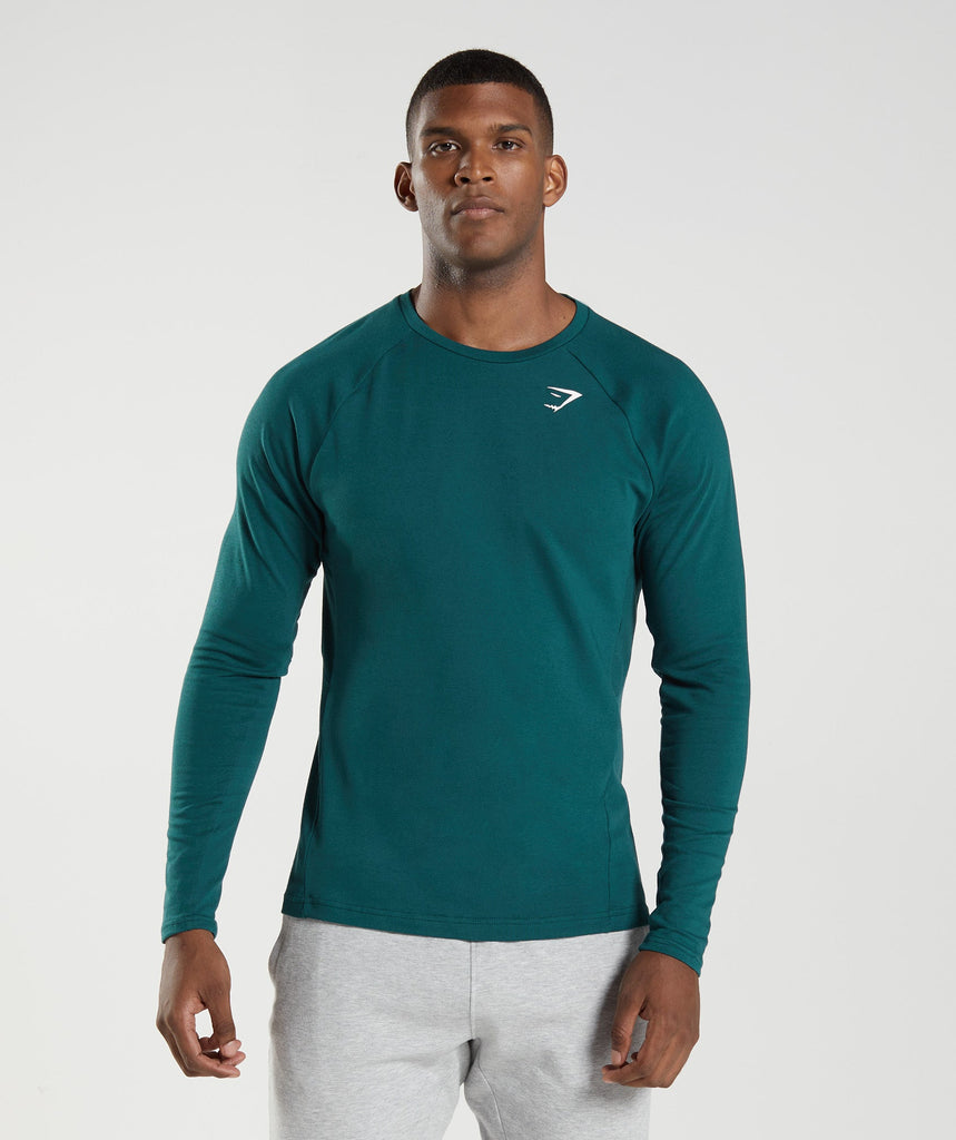 Gymshark React Long Sleeve Top - Winter Teal | Gymshark