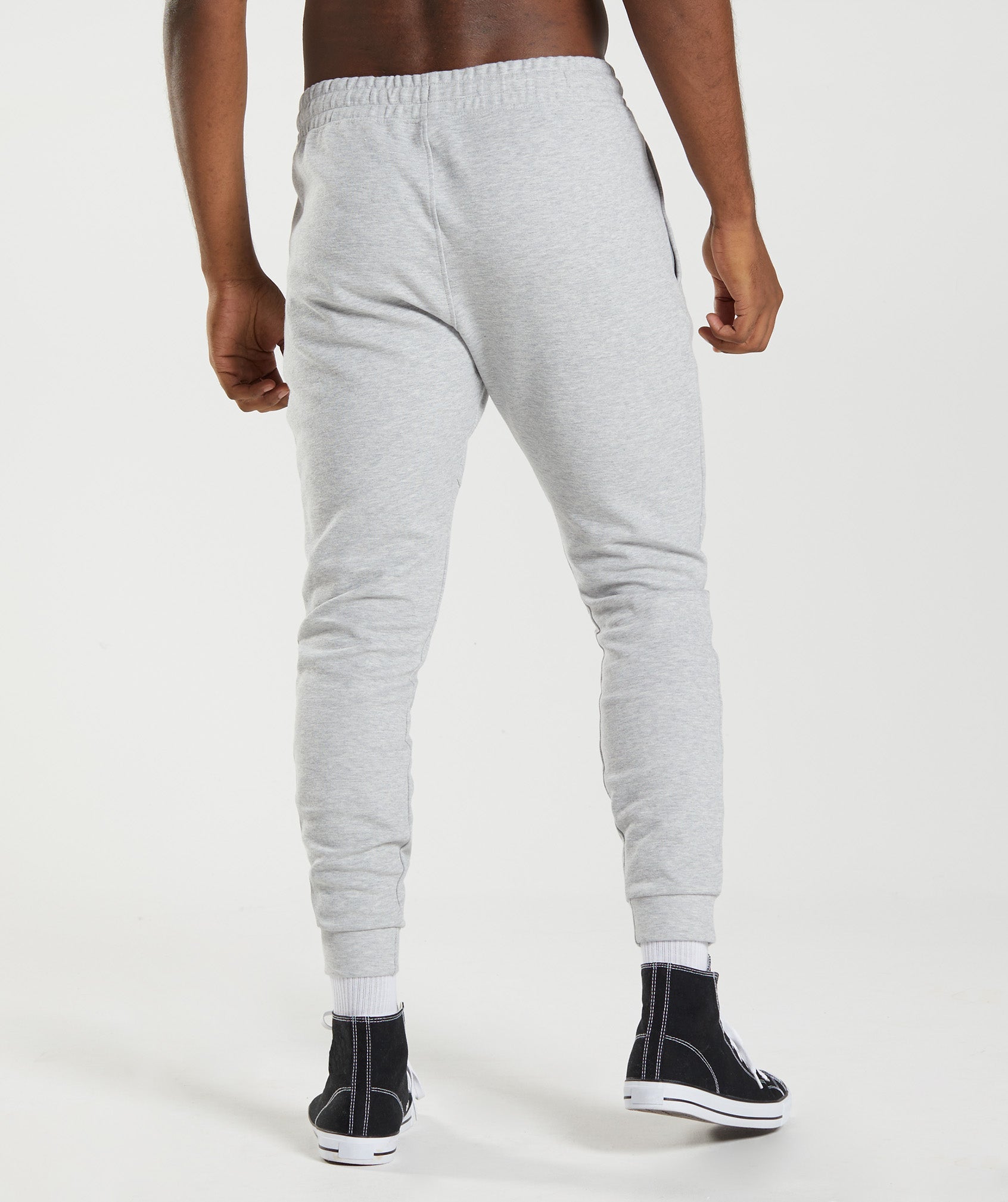 RELAXED FIT JOGGER PANTS - Gray marl