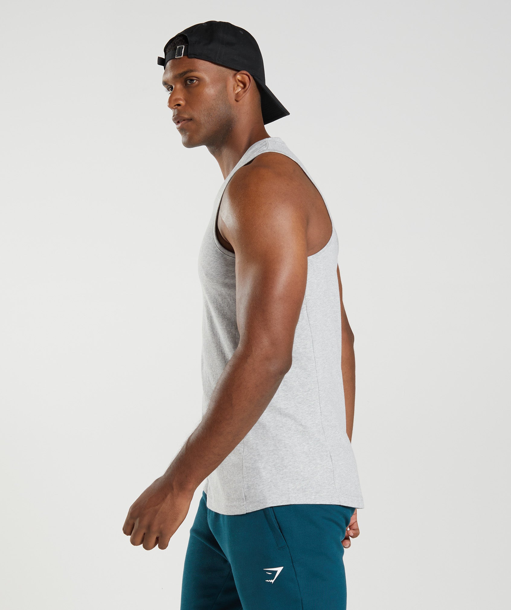 React Tank in Light Grey Core Marl - view 3