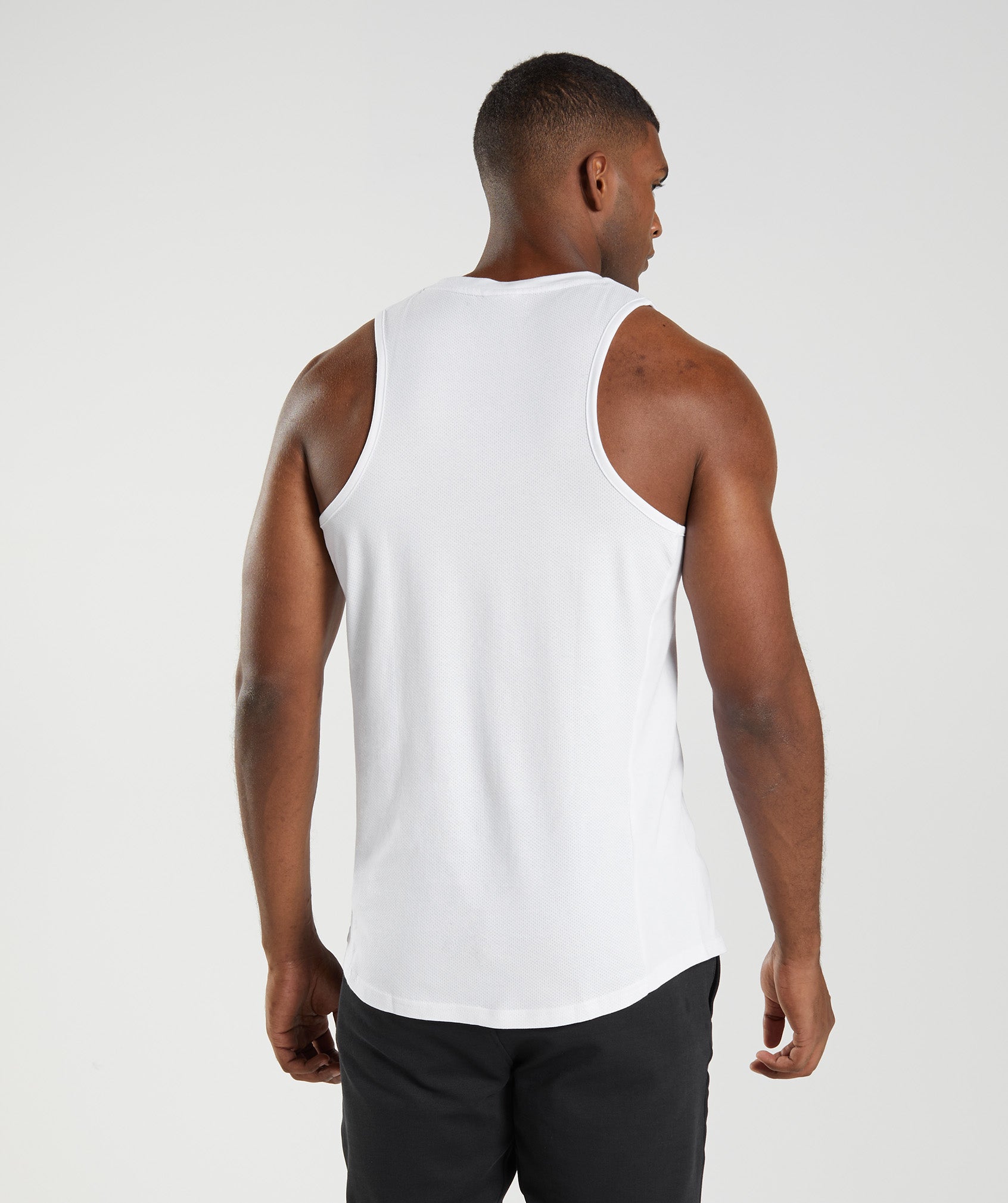 Gymshark Crop Mesh Tank - White