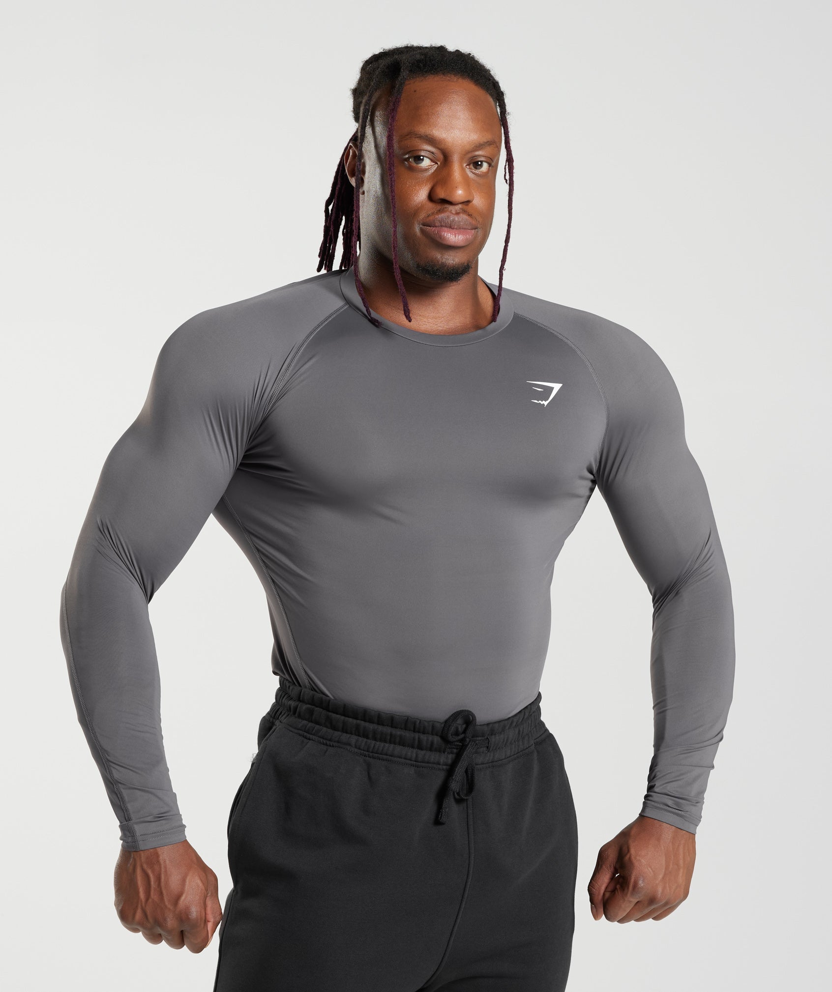 Gymshark homme aspect léger sans couture T-shirt à manches longues, noir