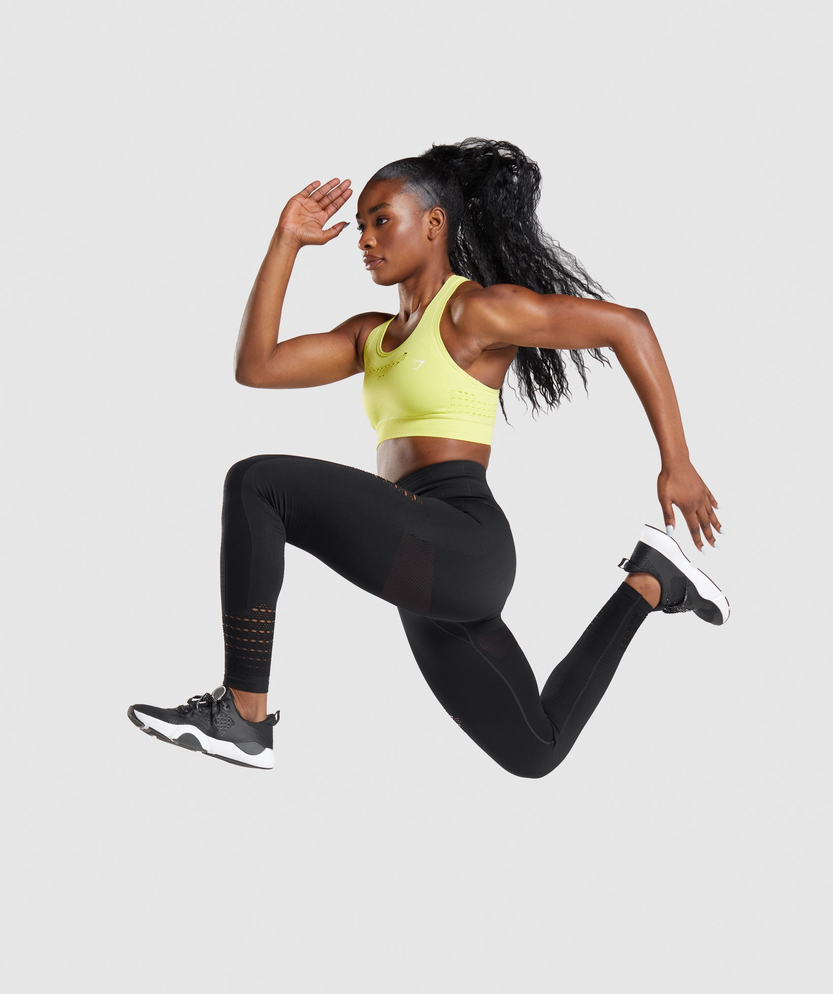 Gymshark Fit Seamless Leggings Black Women Small Gym Stretch