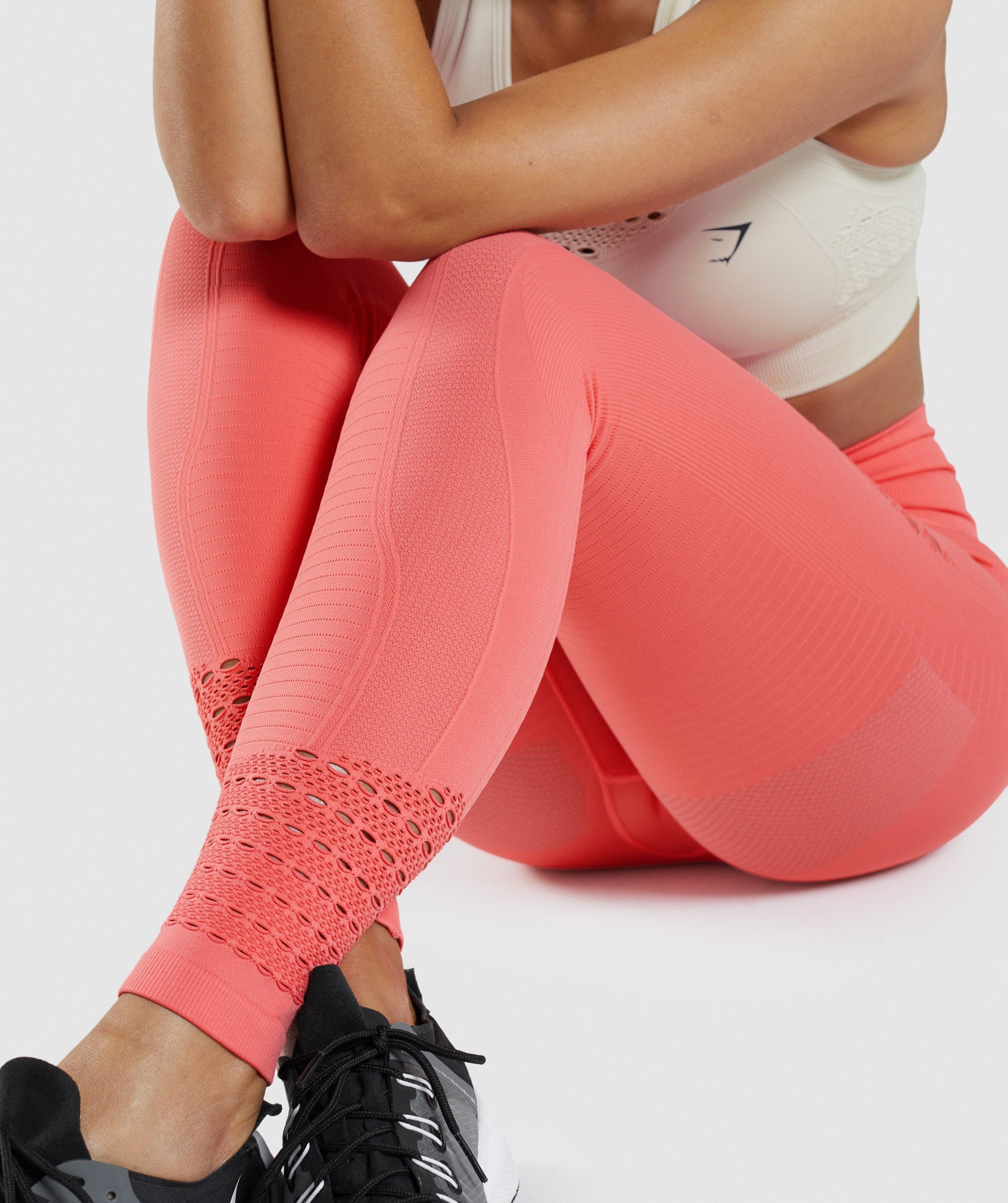 Gymshark Pink & Grey Flex Leggings - Tracy Kiss